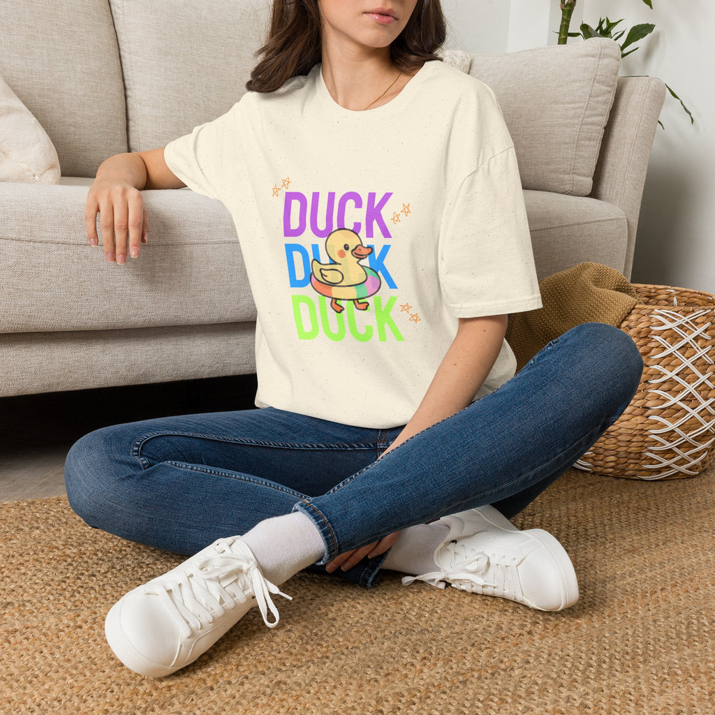 Duck Duck Rubber Duck T-Shirt — Cute Neon Duck Kids & Adult Graphic Tee