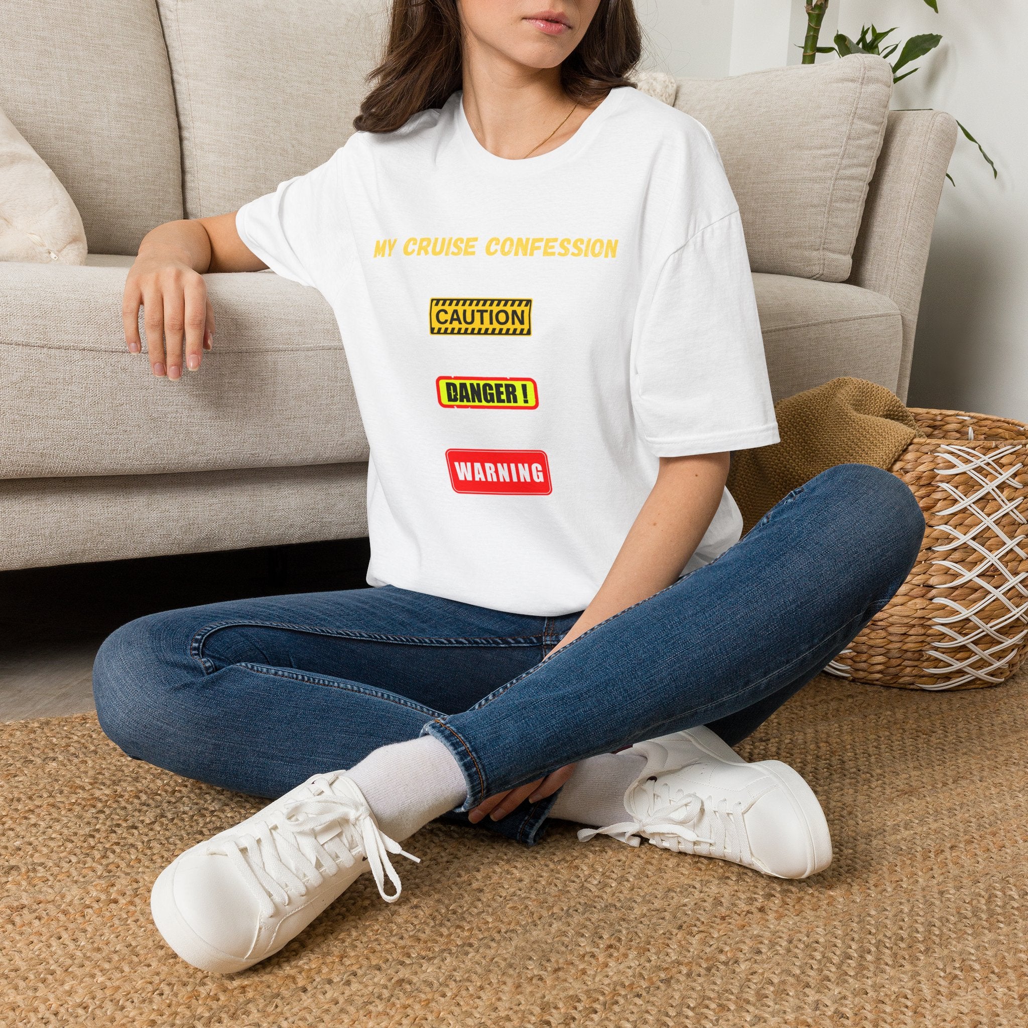 Cruise Confessions T-Shirt — “My Cruise Confession” Warning Graphic Tee