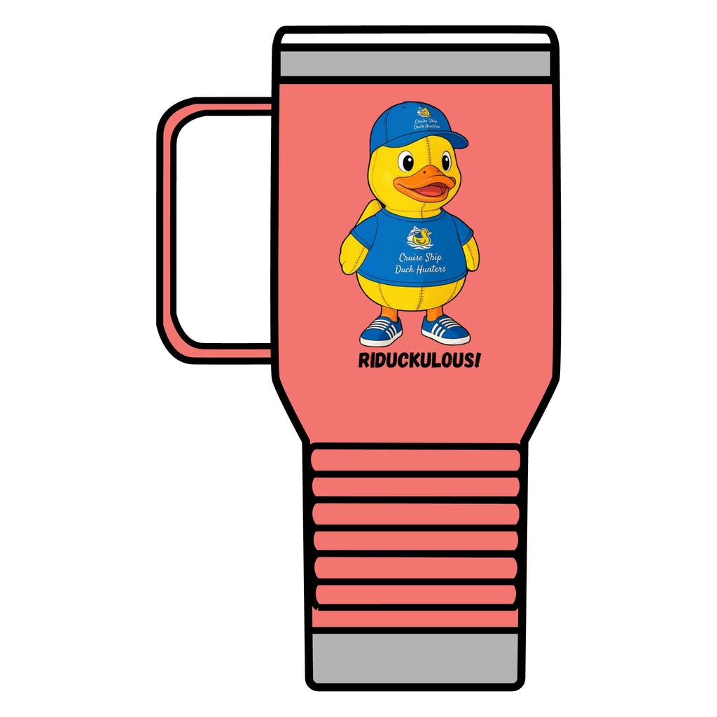 Duck Mascot 20oz Travel Mug – 'Riduckulous!' Cute Rubber Duck Coffee Tumbler