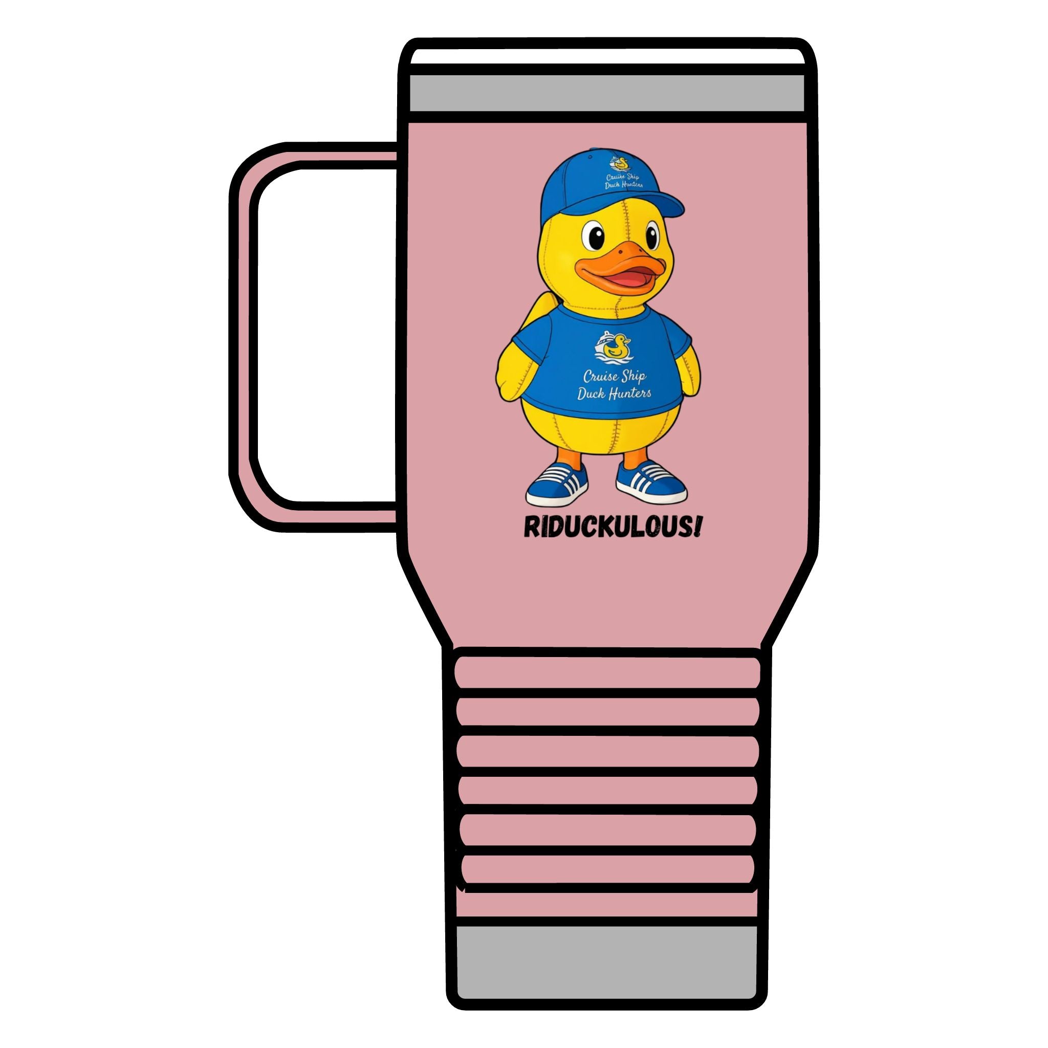 Duck Mascot 20oz Travel Mug – 'Riduckulous!' Cute Rubber Duck Coffee Tumbler