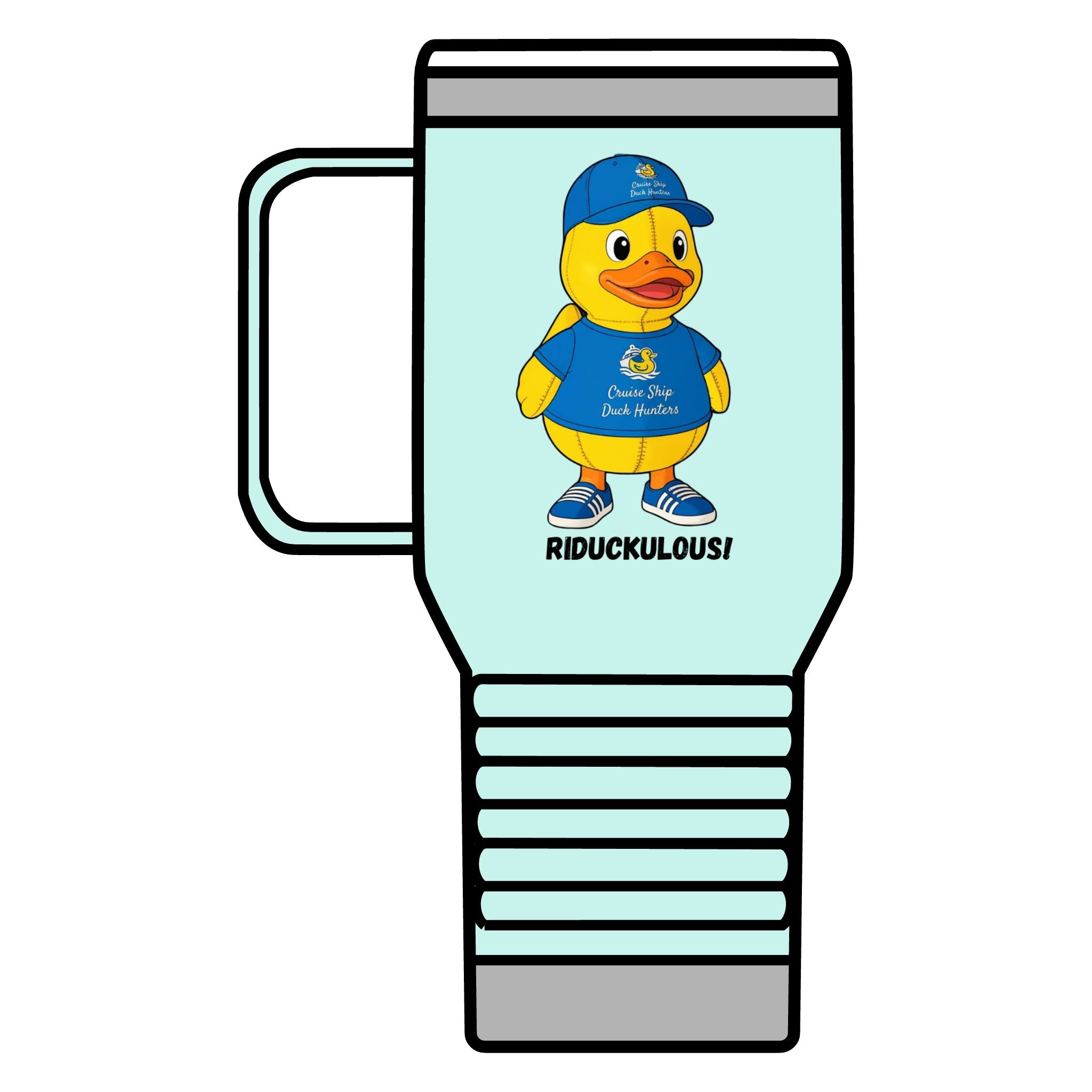 Duck Mascot 20oz Travel Mug – 'Riduckulous!' Cute Rubber Duck Coffee Tumbler