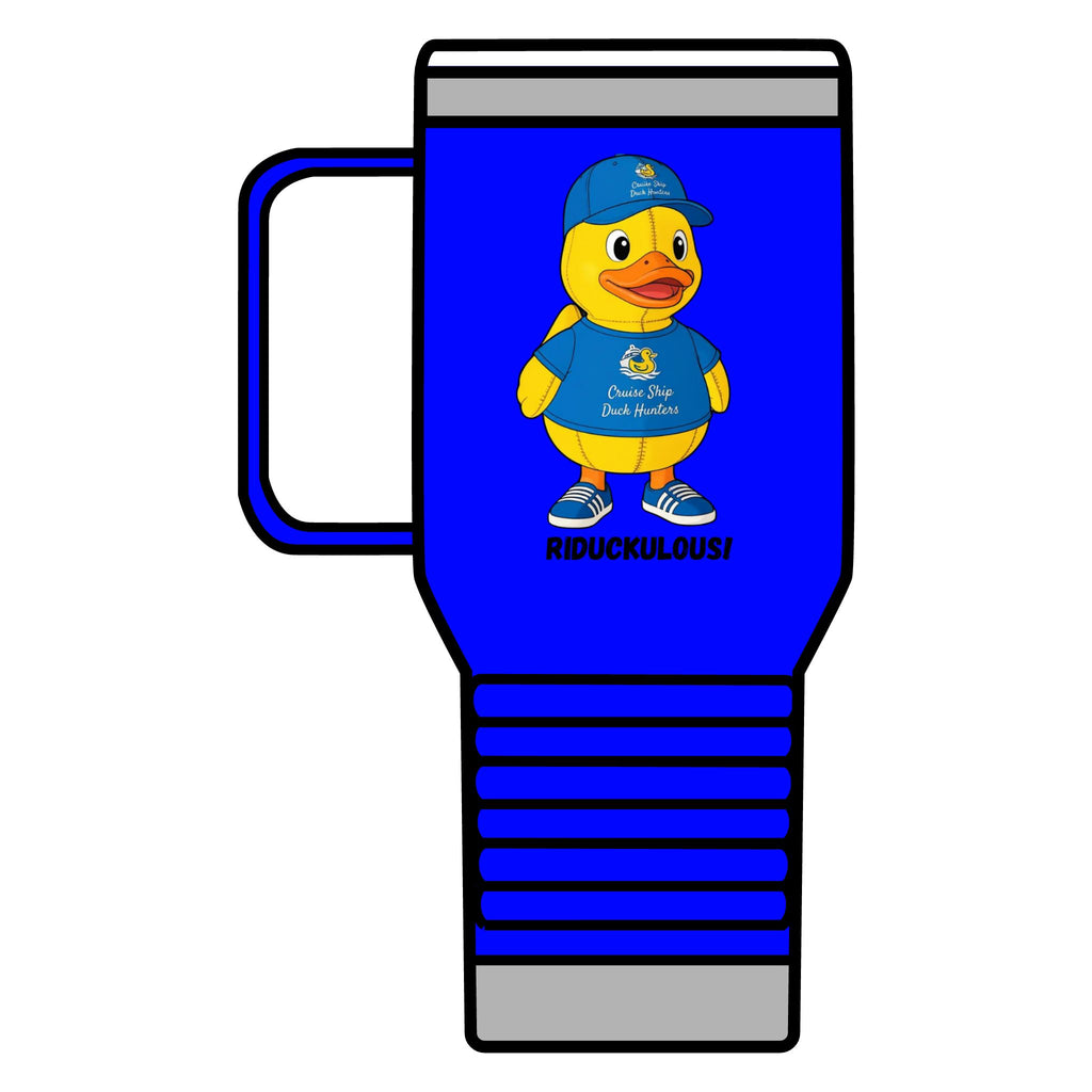 Duck Mascot 20oz Travel Mug – 'Riduckulous!' Cute Rubber Duck Coffee Tumbler