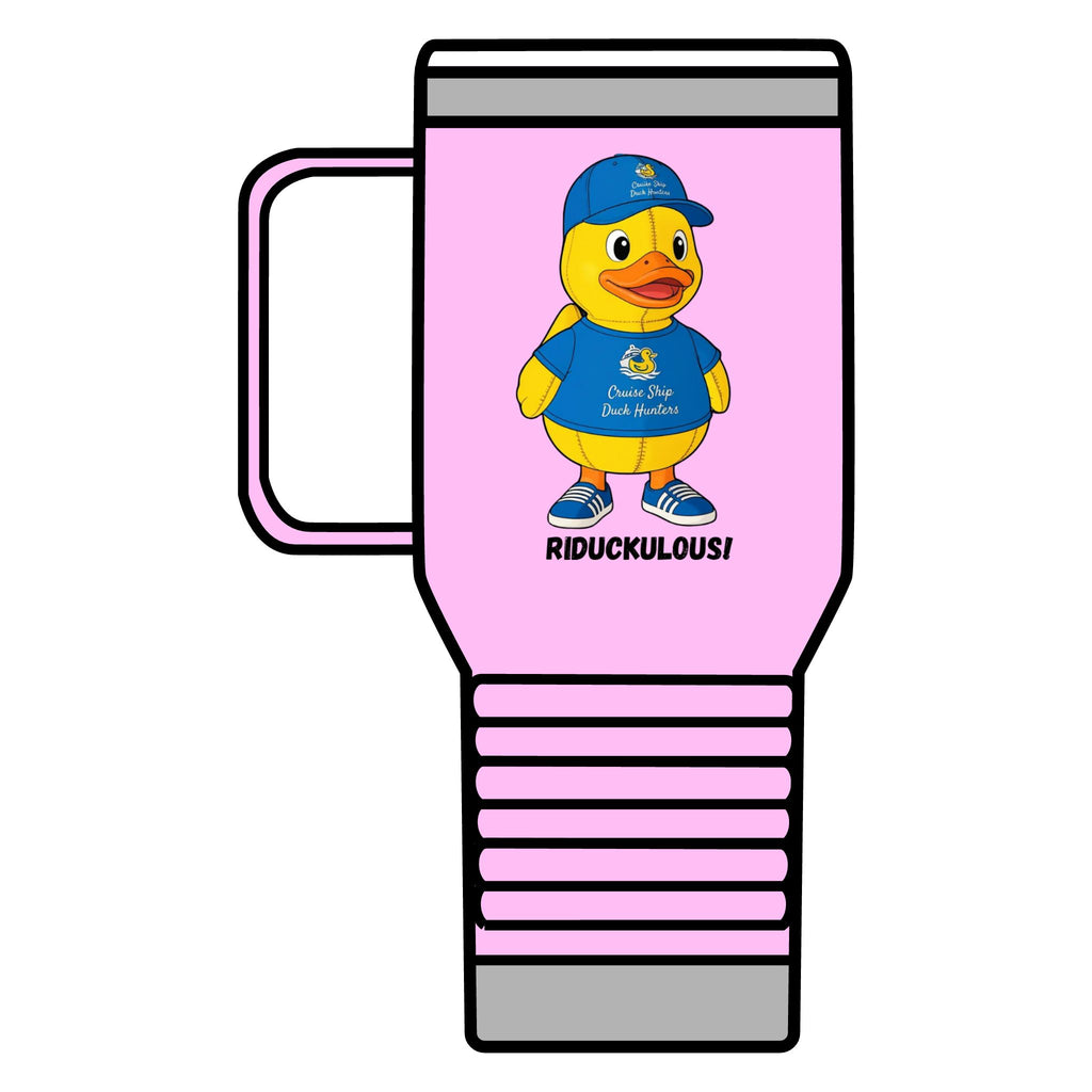 Duck Mascot 20oz Travel Mug – 'Riduckulous!' Cute Rubber Duck Coffee Tumbler