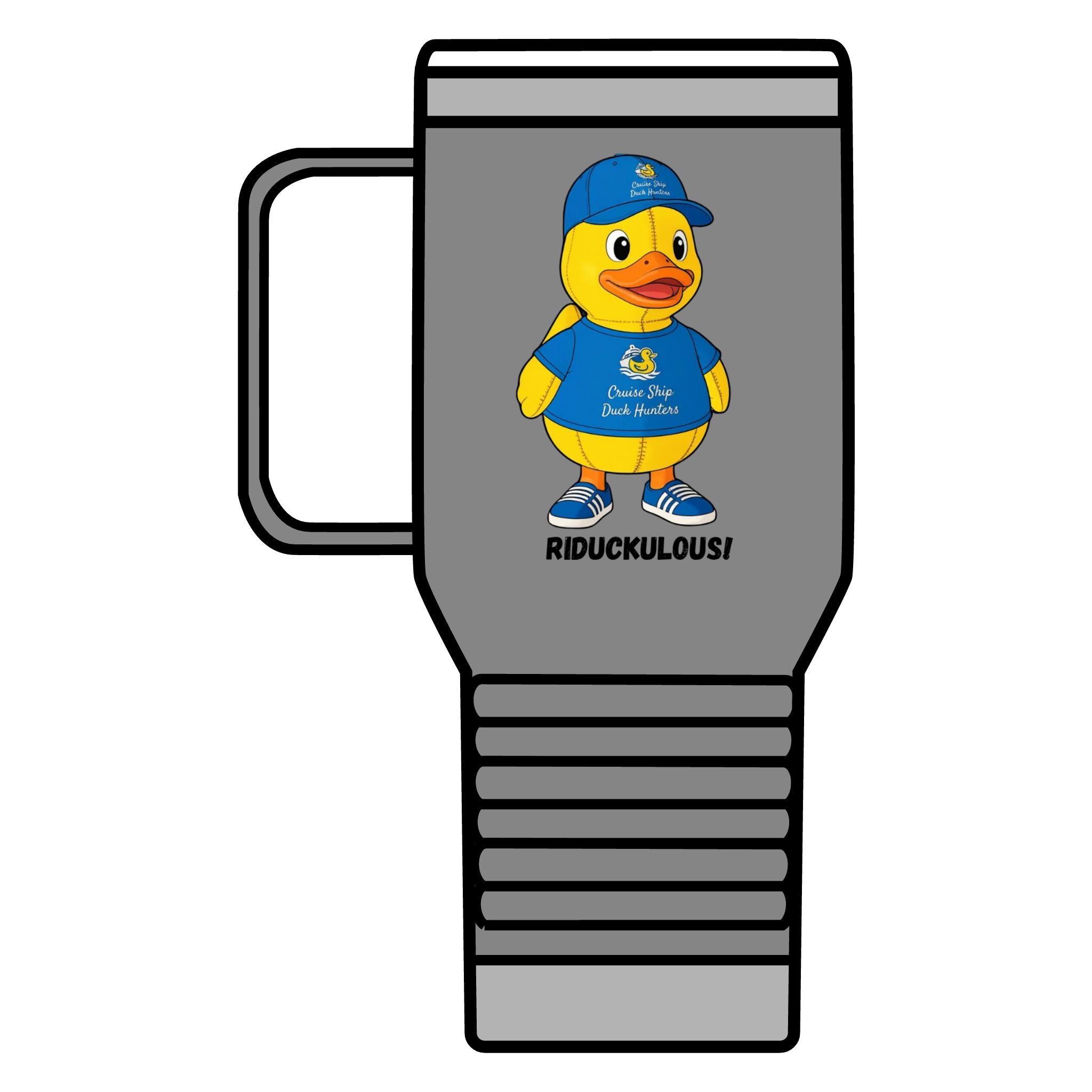 Duck Mascot 20oz Travel Mug – 'Riduckulous!' Cute Rubber Duck Coffee Tumbler