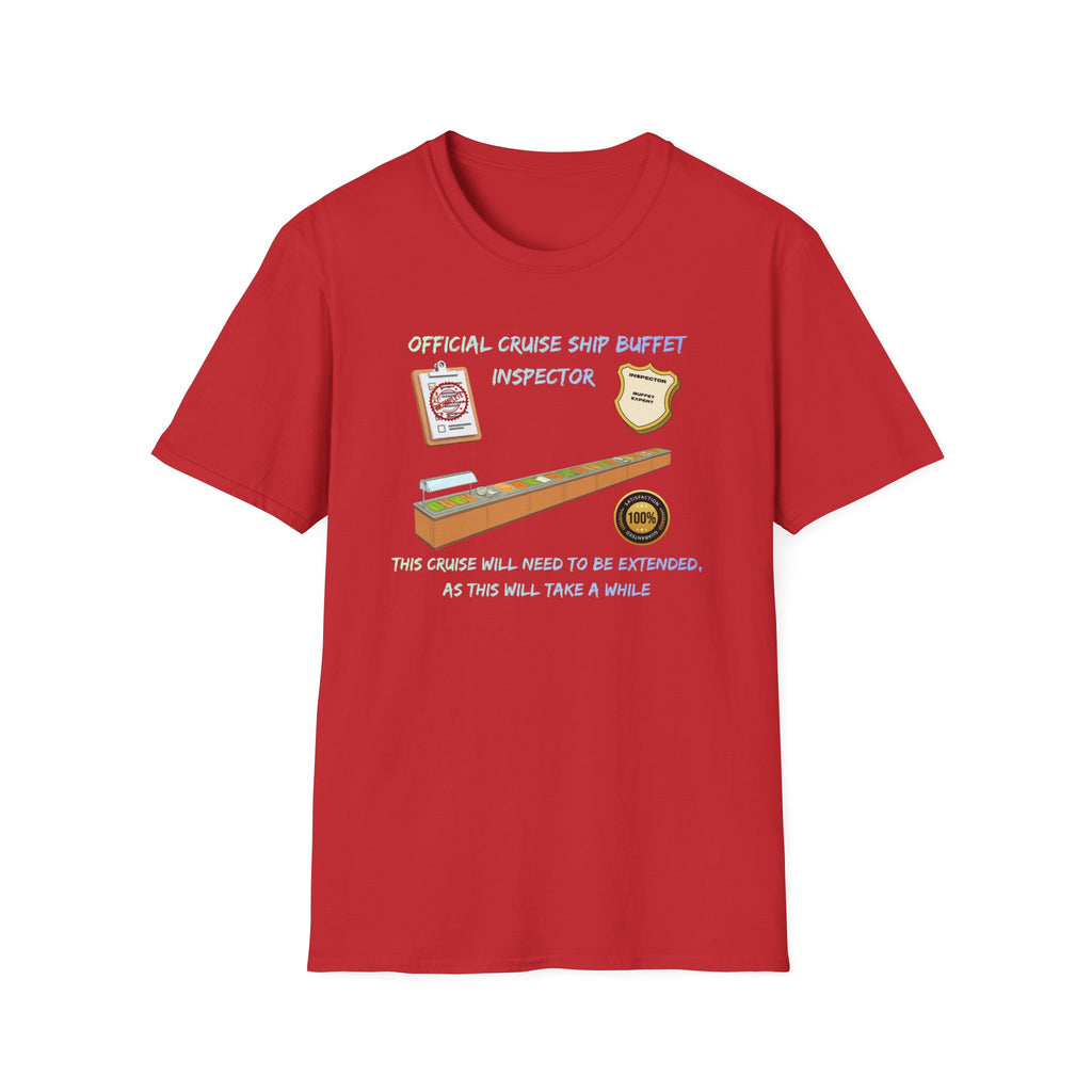 Cruise Ship Buffet Inspector T-Shirt — Funny Cruise Crew Vacation Tee