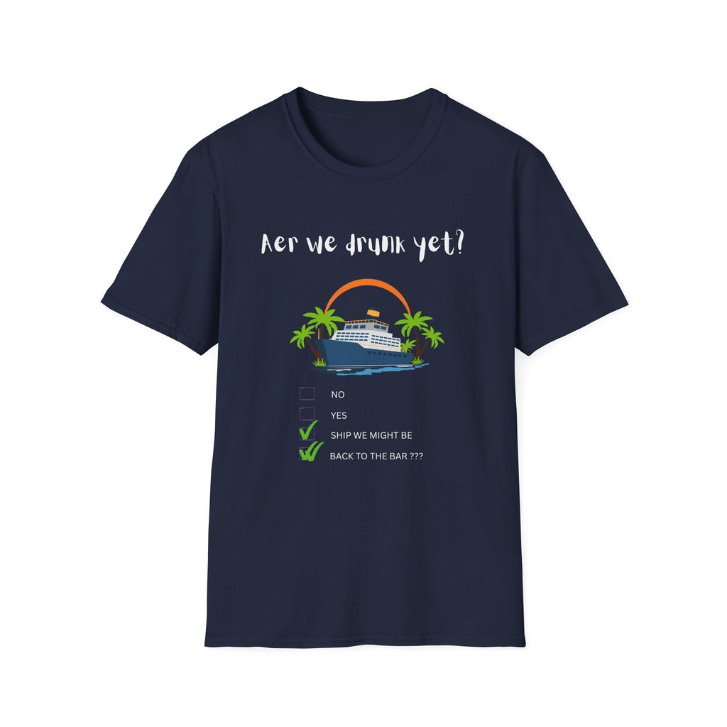Cruise Vacation T‑Shirt - 'Are We Drunk Yet?' Funny Beach & Party Tee