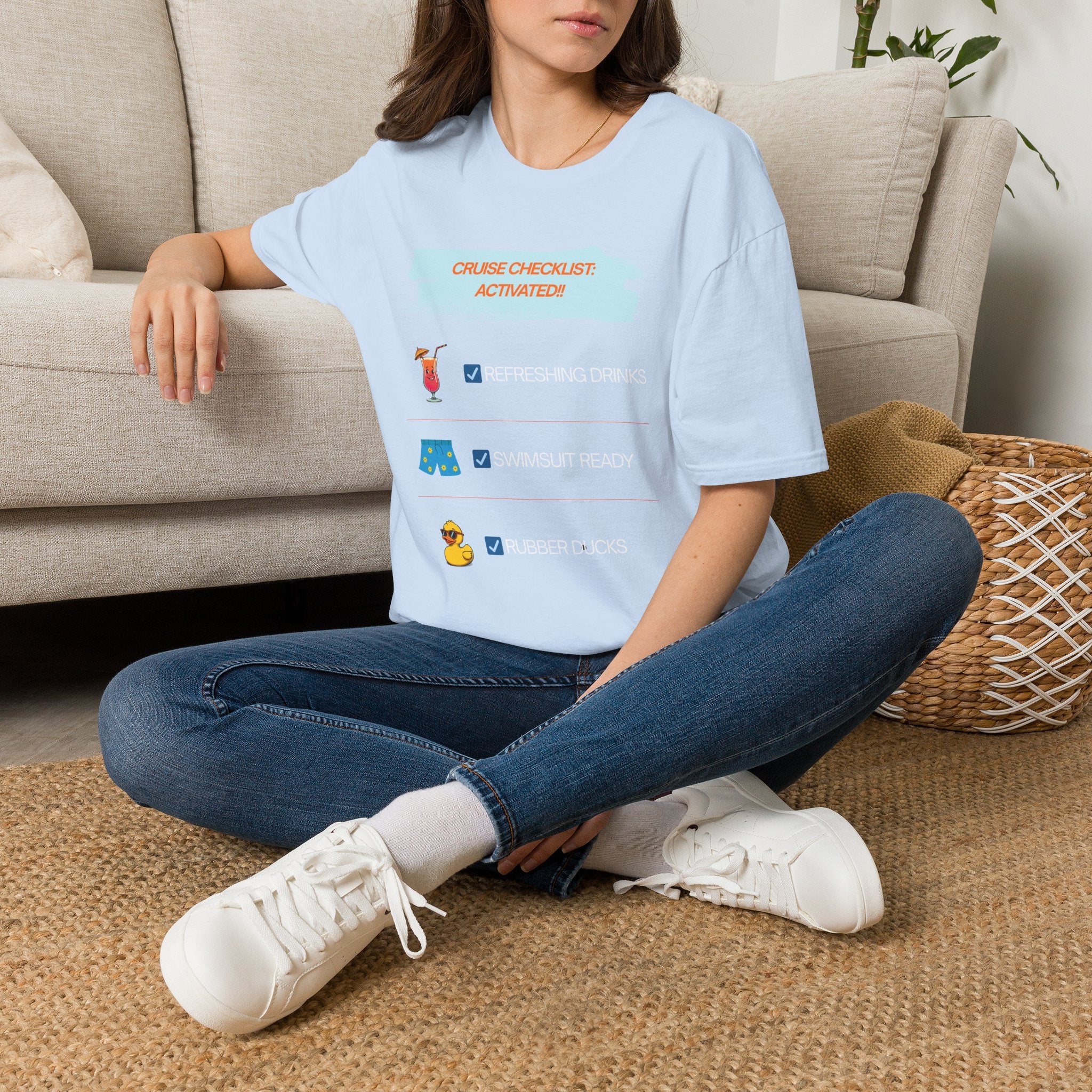 Cruise Checklist Activated T‑Shirt Male — Vacation Packing & Cruise Essentials Tee