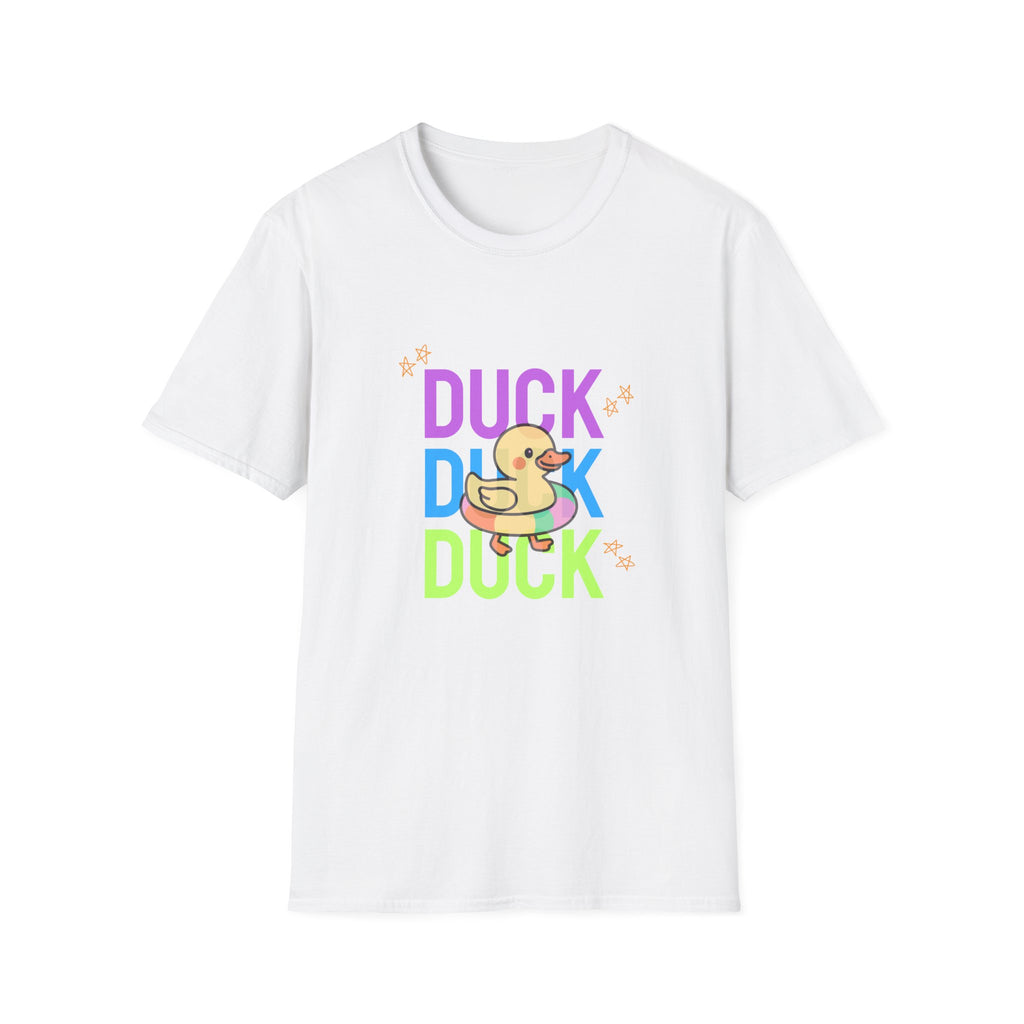 Duck Duck Rubber Duck T-Shirt — Cute Neon Duck Kids & Adult Graphic Tee