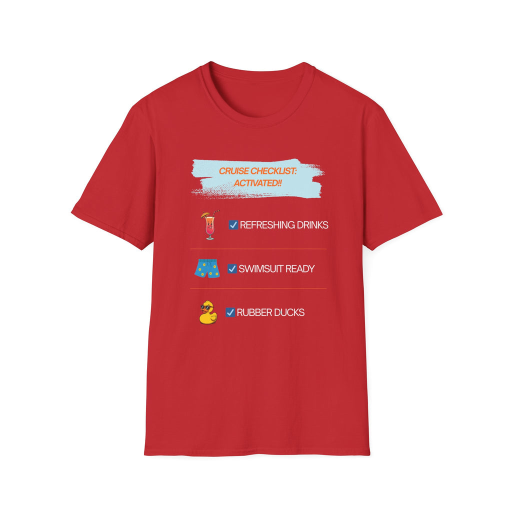Cruise Checklist Activated T‑Shirt Male — Vacation Packing & Cruise Essentials Tee