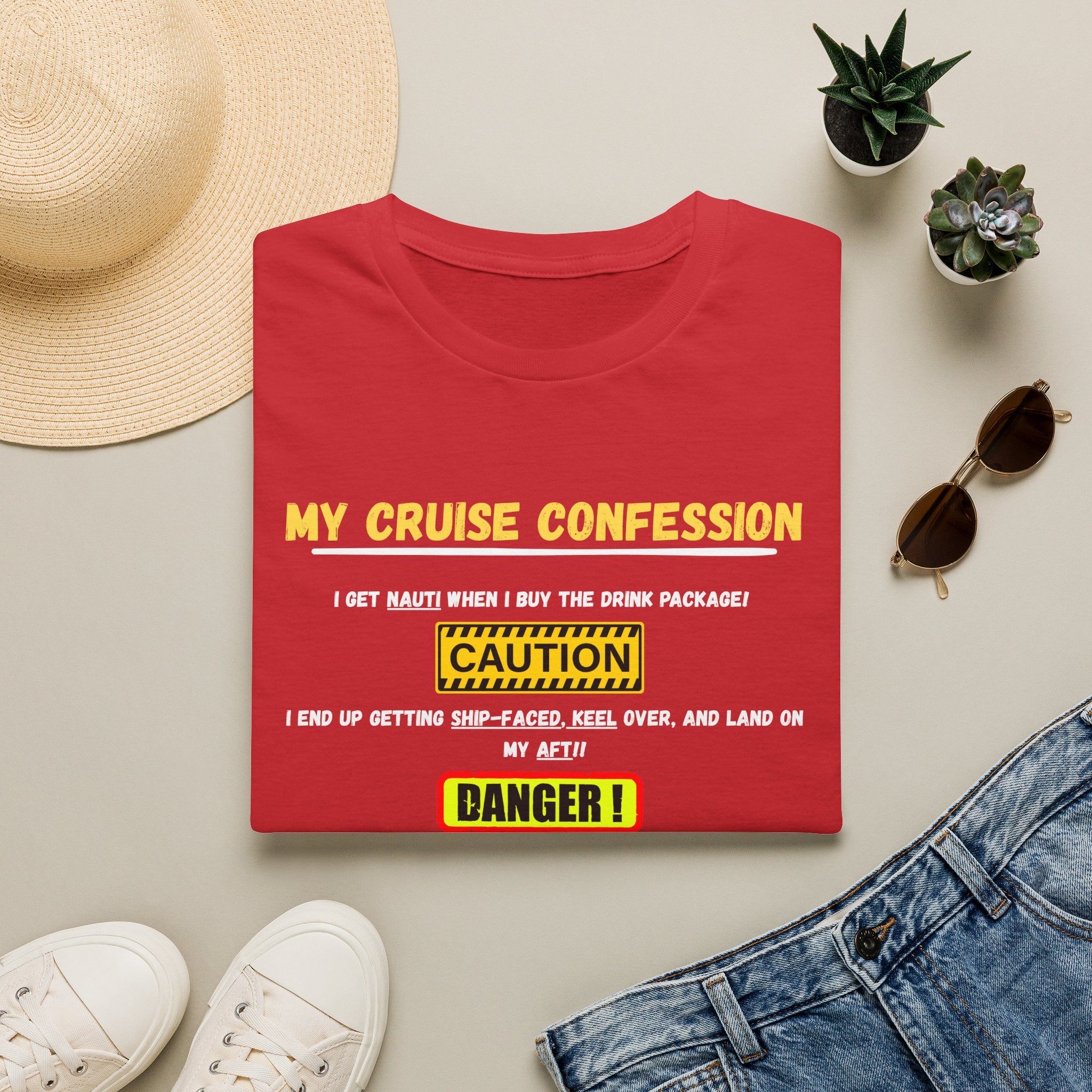 Cruise Confessions T-Shirt — “My Cruise Confession” Warning Graphic Tee