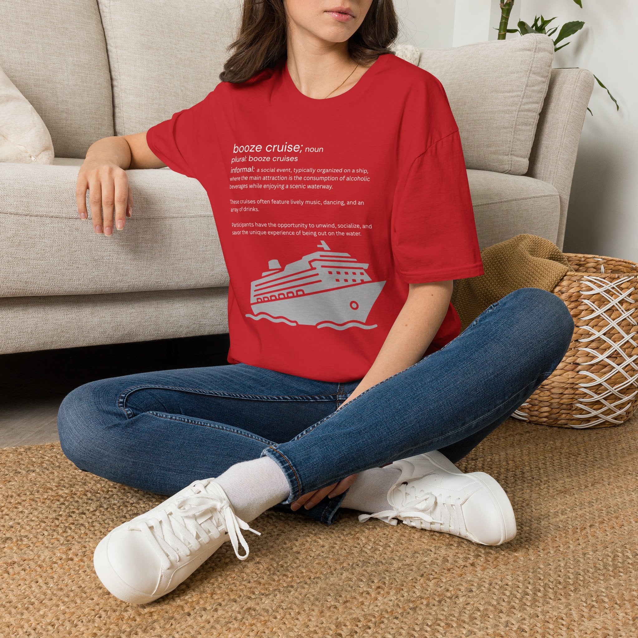 Booze Cruise Definition T-Shirt — Funny Cruise Party Graphic Tee