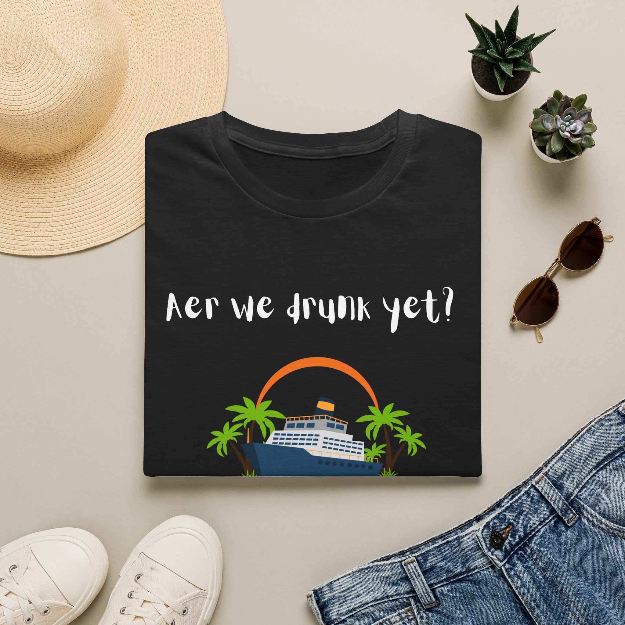 Cruise Vacation T‑Shirt - 'Are We Drunk Yet?' Funny Beach & Party Tee
