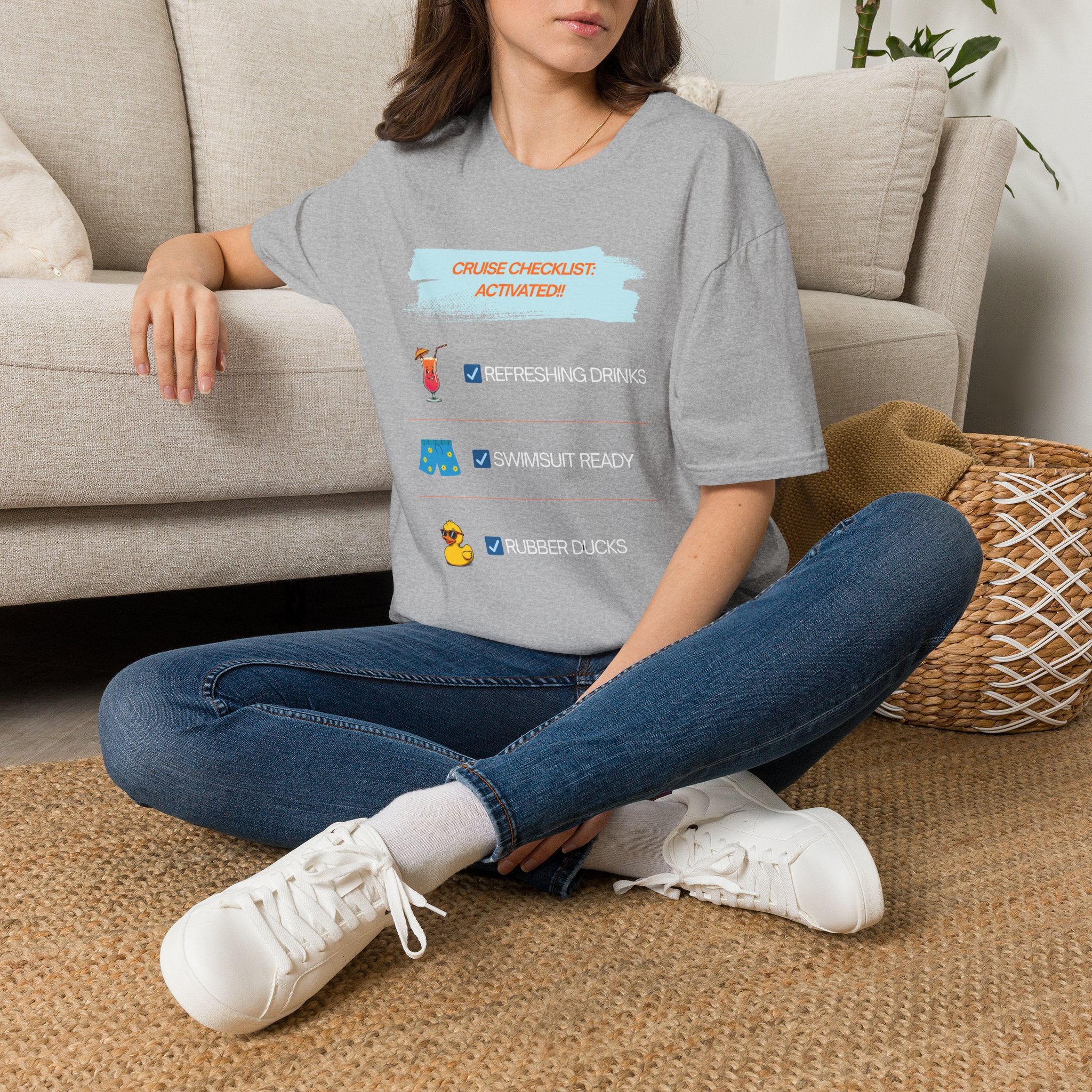 Cruise Checklist Activated T‑Shirt Male — Vacation Packing & Cruise Essentials Tee