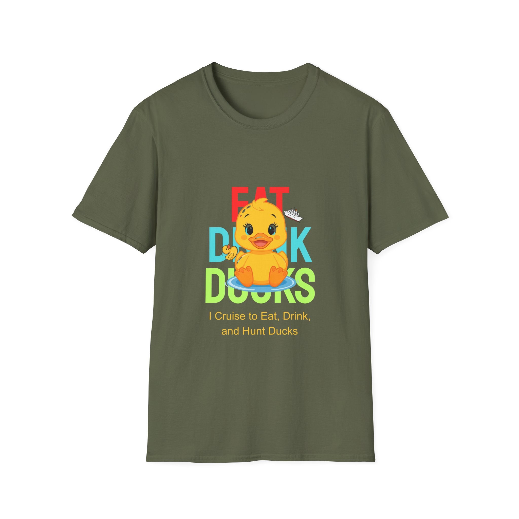 Duck Graphic T-Shirt — Cute "Eat Drink, Duck" Cartoon Tee