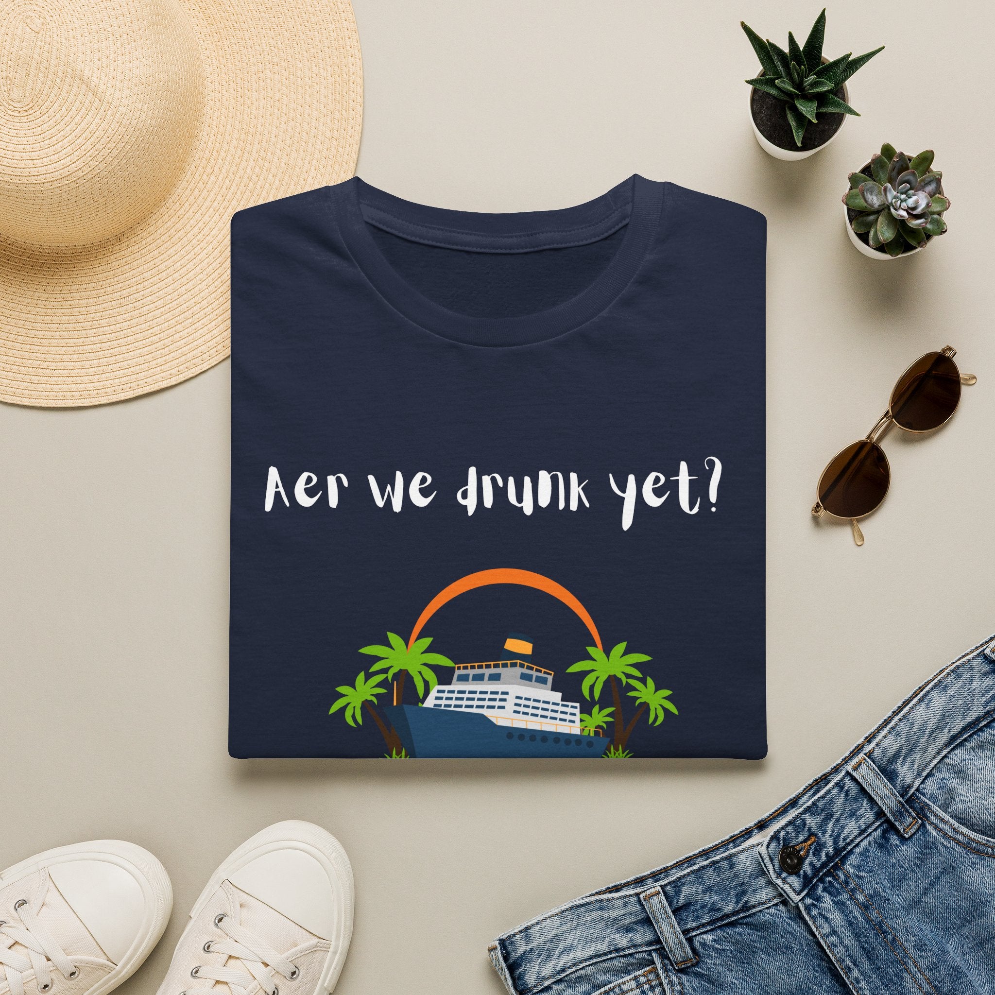 Cruise Vacation T‑Shirt - 'Are We Drunk Yet?' Funny Beach & Party Tee