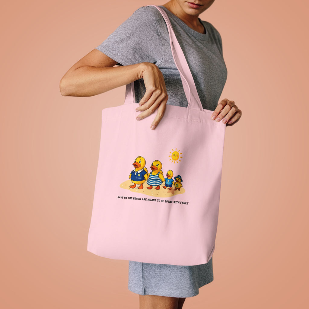 Rubber Duck Family Beach Cotton Tote Bag – Eco-Friendly Shopper