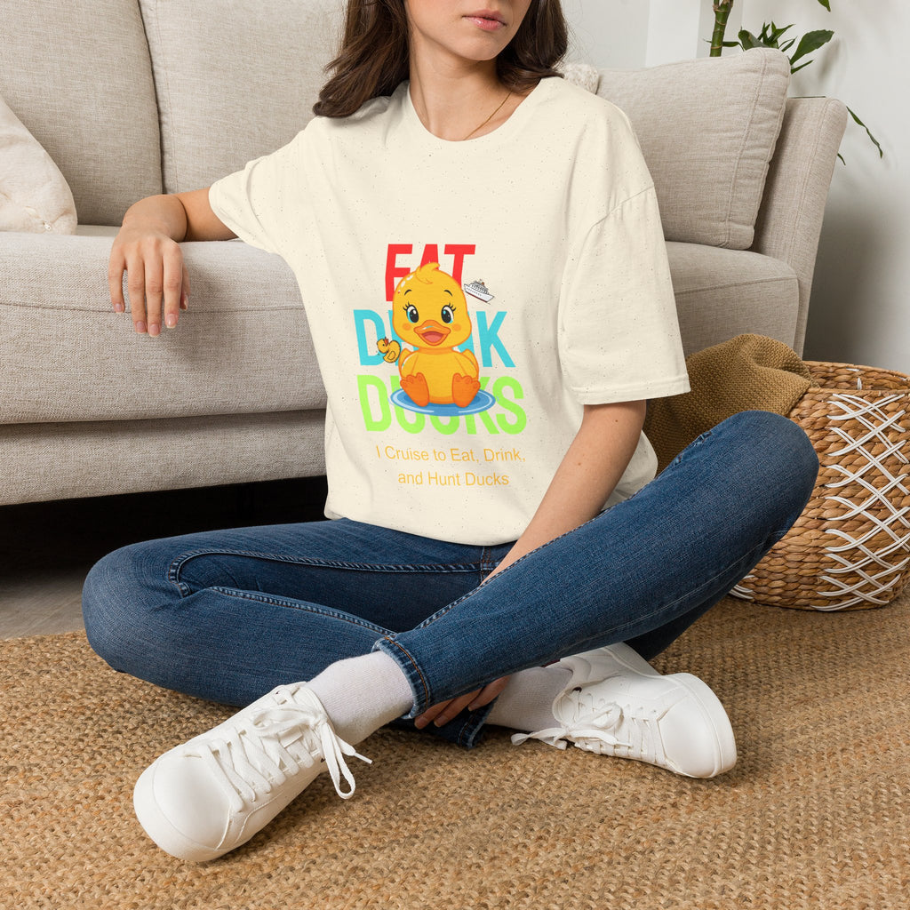 Duck Graphic T-Shirt — Cute "Eat Drink, Duck" Cartoon Tee