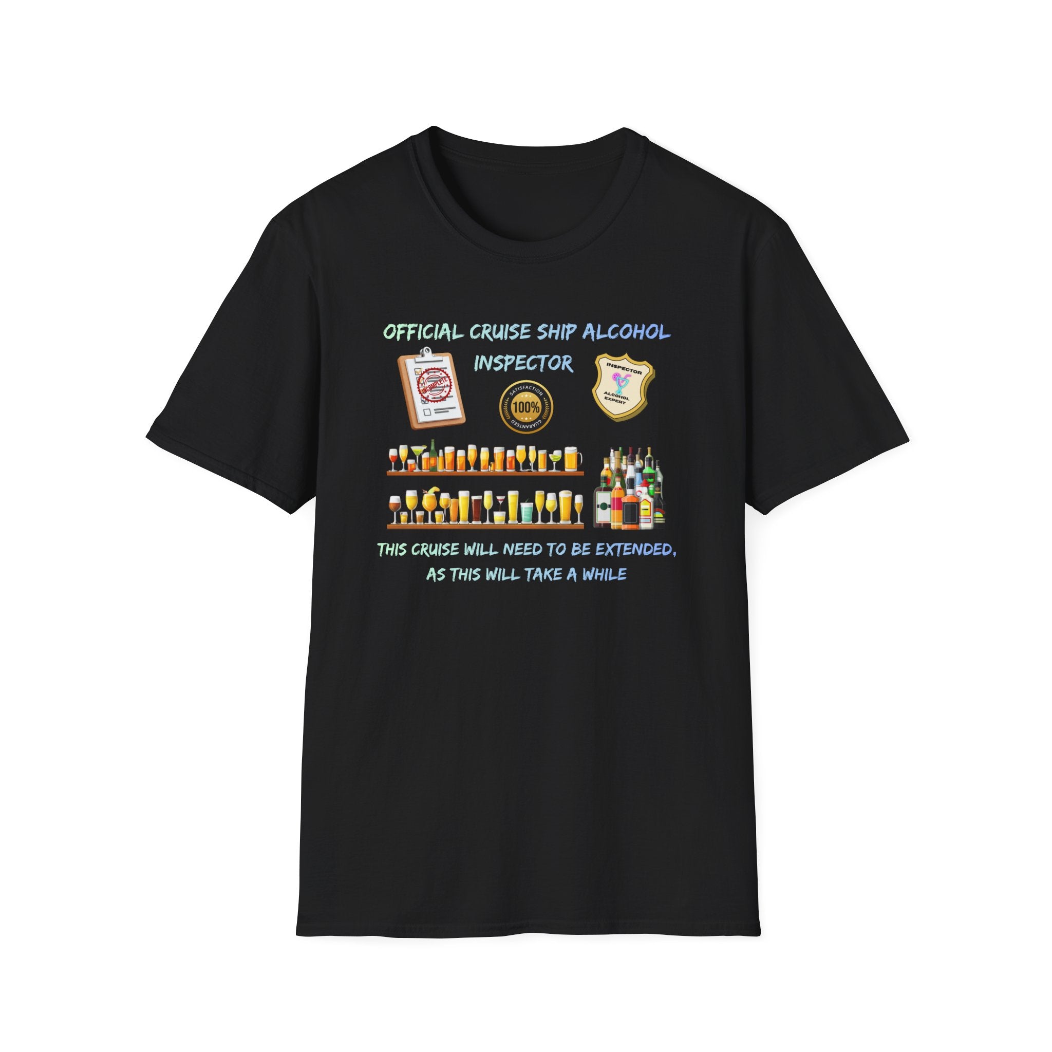 T-Shirt — Official Cruise Ship Alcohol Inspector Tee
