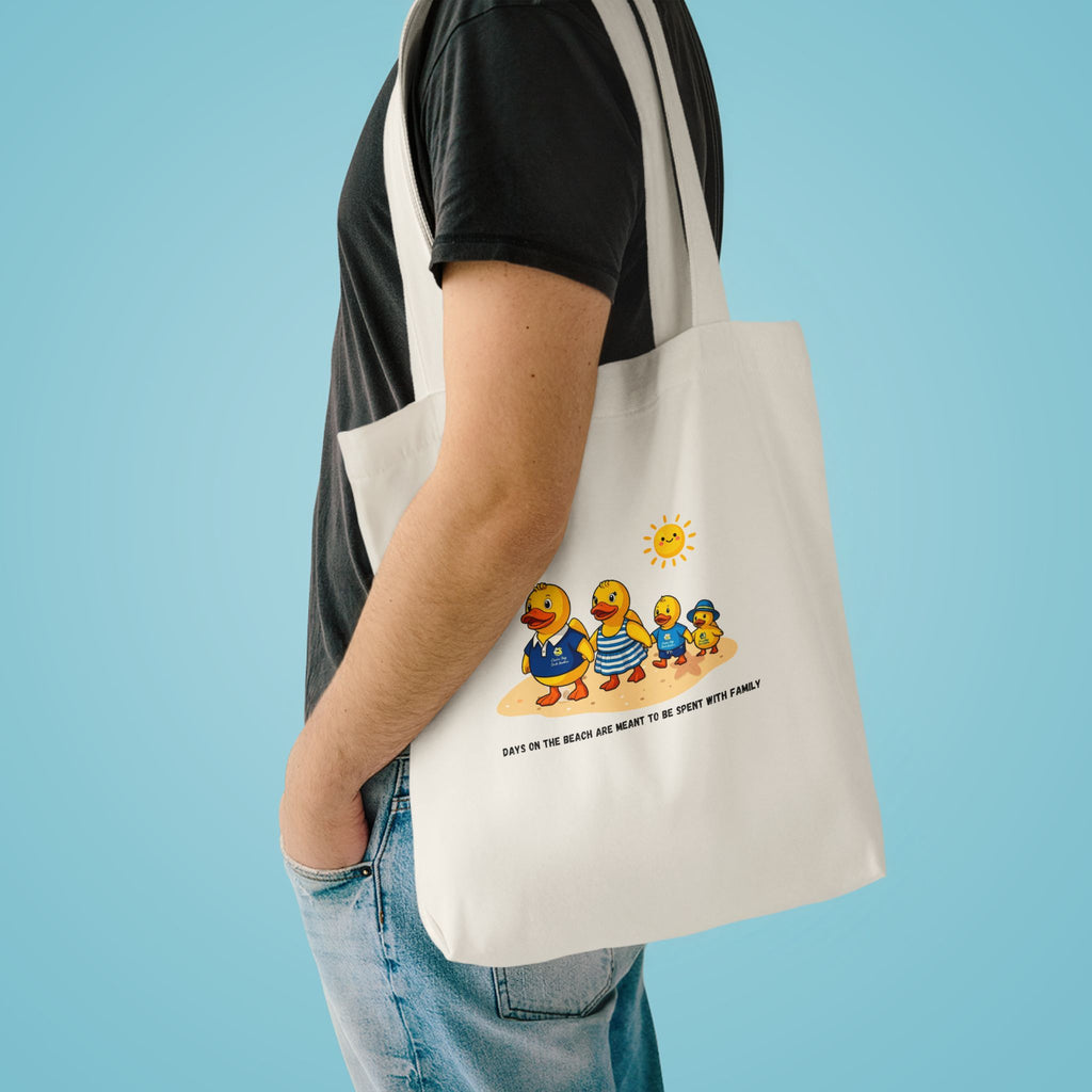 Rubber Duck Family Beach Cotton Tote Bag – Eco-Friendly Shopper