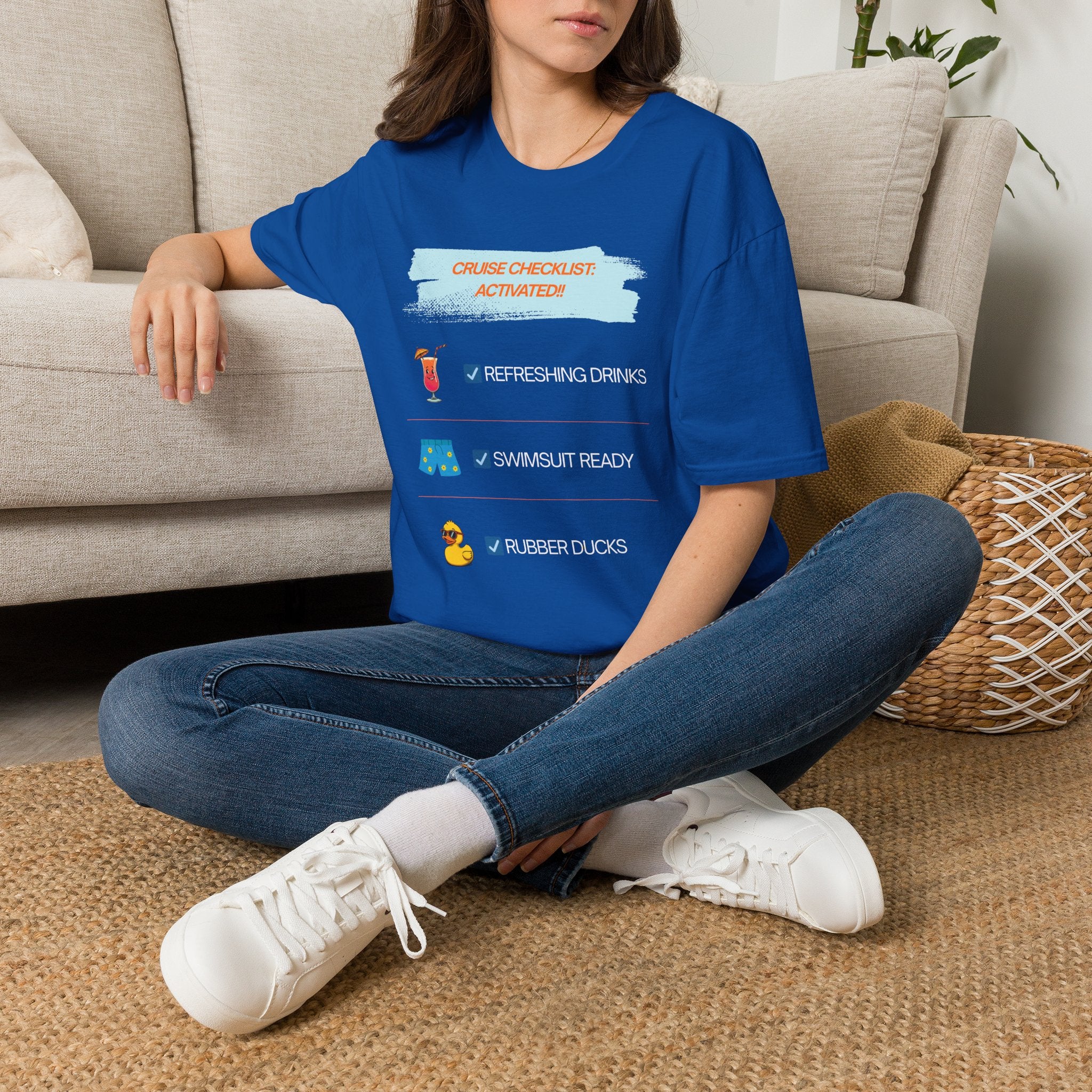 Cruise Checklist Activated T‑Shirt Male — Vacation Packing & Cruise Essentials Tee
