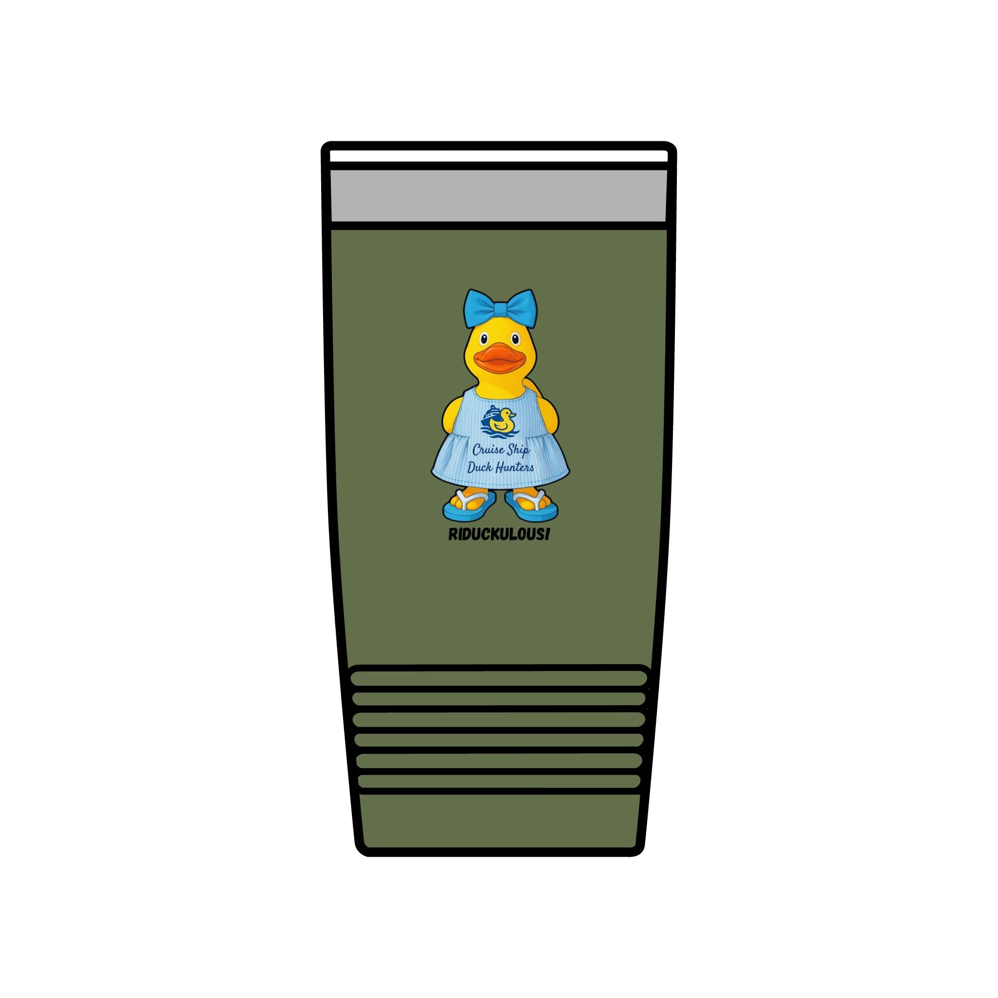 20oz Insulated Tumbler — Cute Rubber Duck "Ridiculously" Design