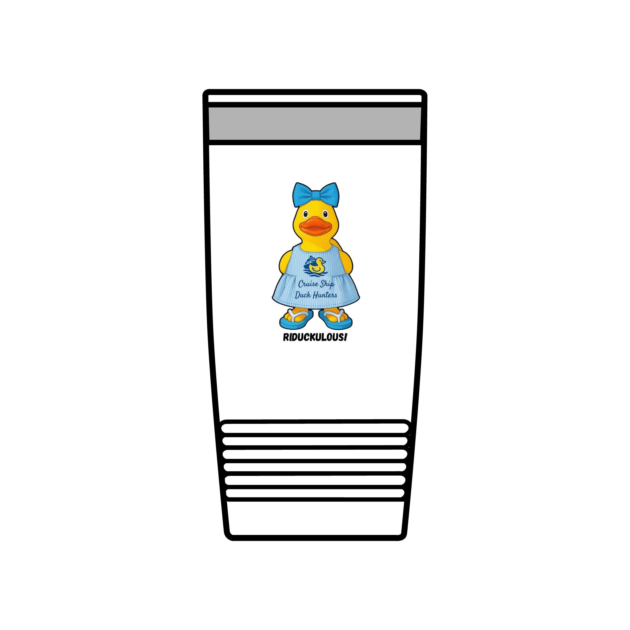20oz Insulated Tumbler — Cute Rubber Duck "Ridiculously" Design