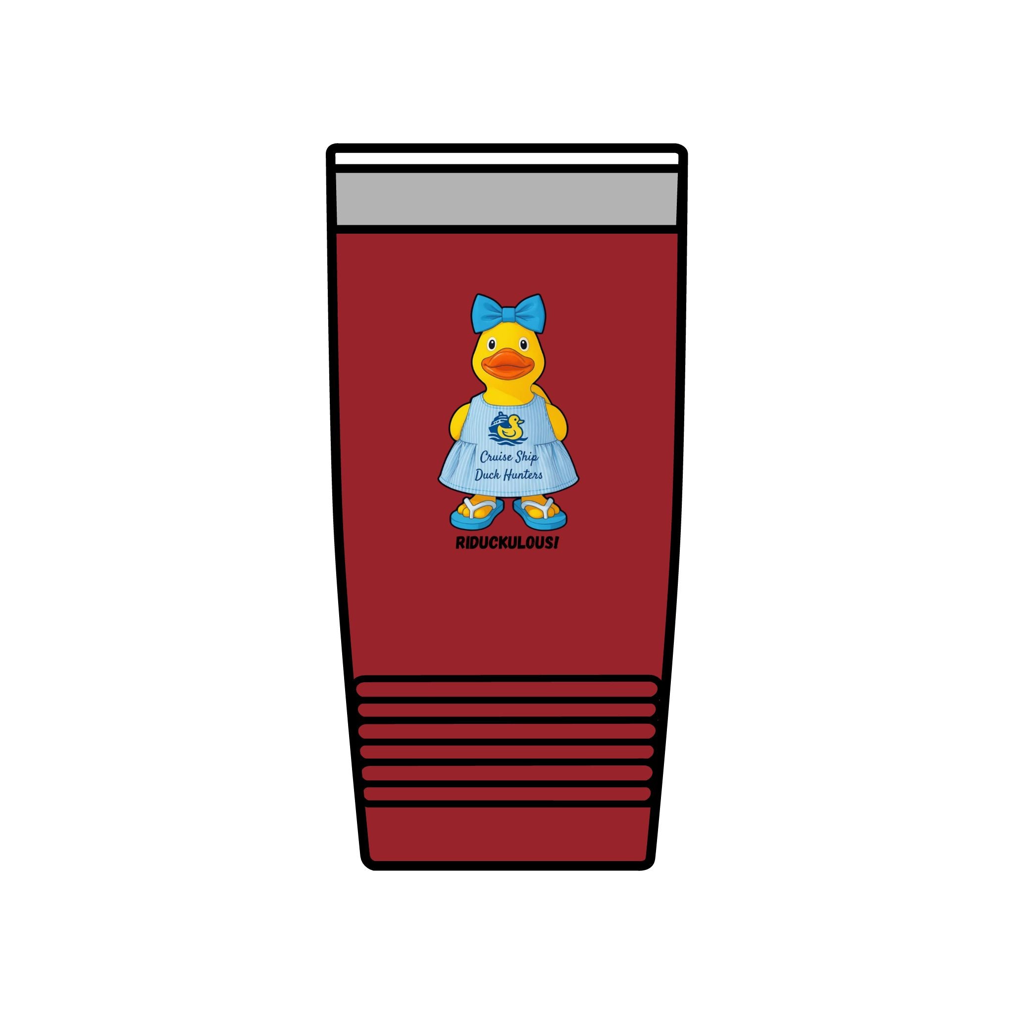 20oz Insulated Tumbler — Cute Rubber Duck "Ridiculously" Design