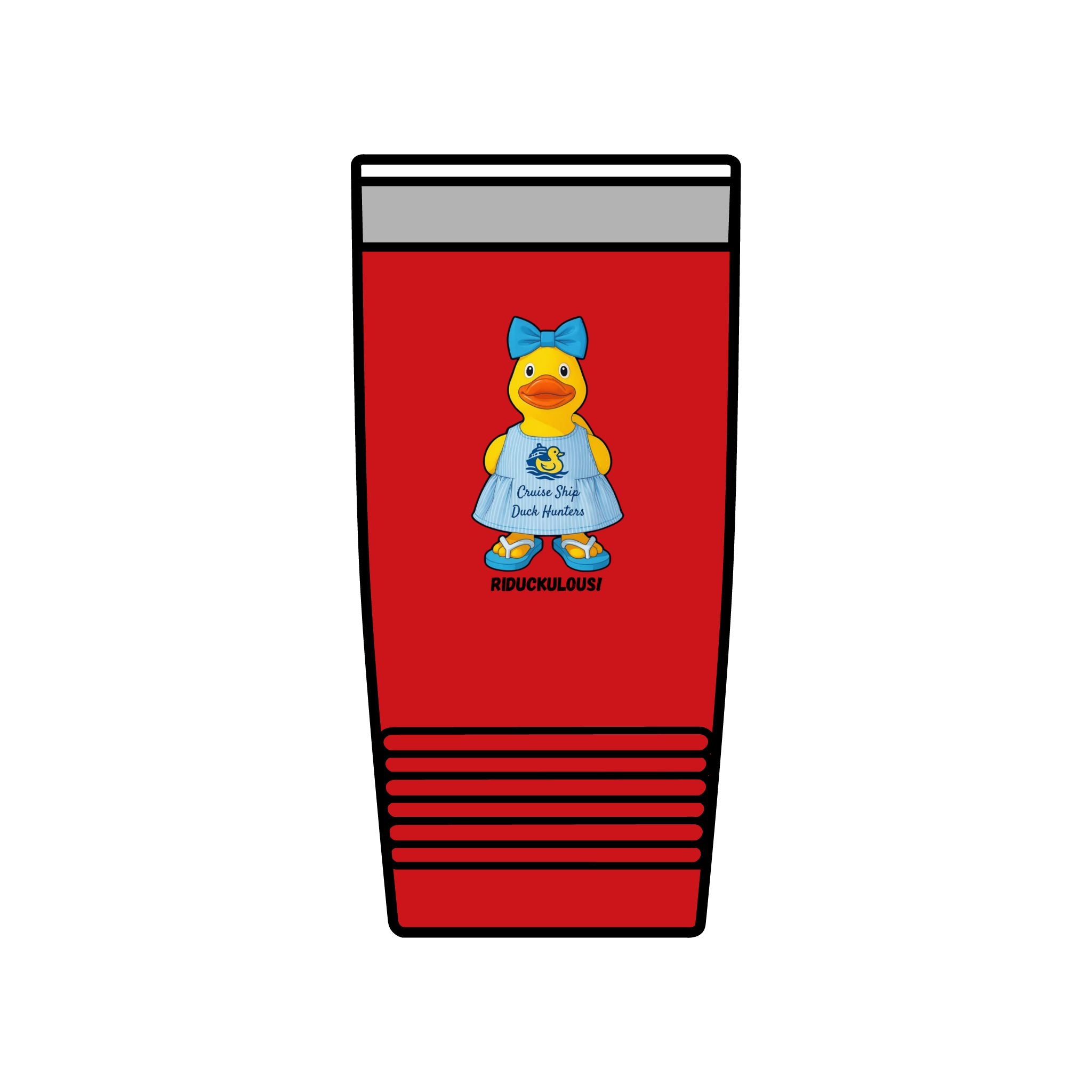 20oz Insulated Tumbler — Cute Rubber Duck "Ridiculously" Design