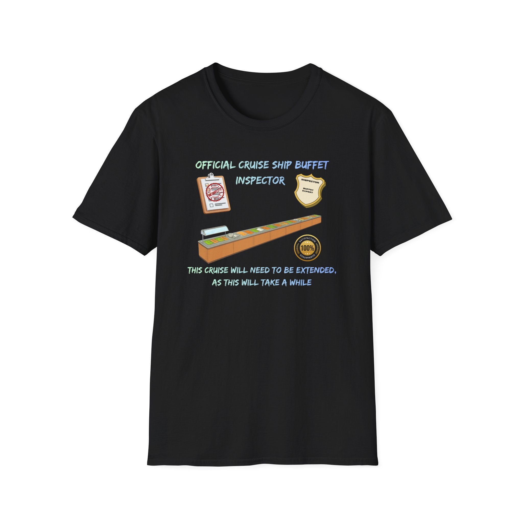 Cruise Ship Buffet Inspector T-Shirt — Funny Cruise Crew Vacation Tee