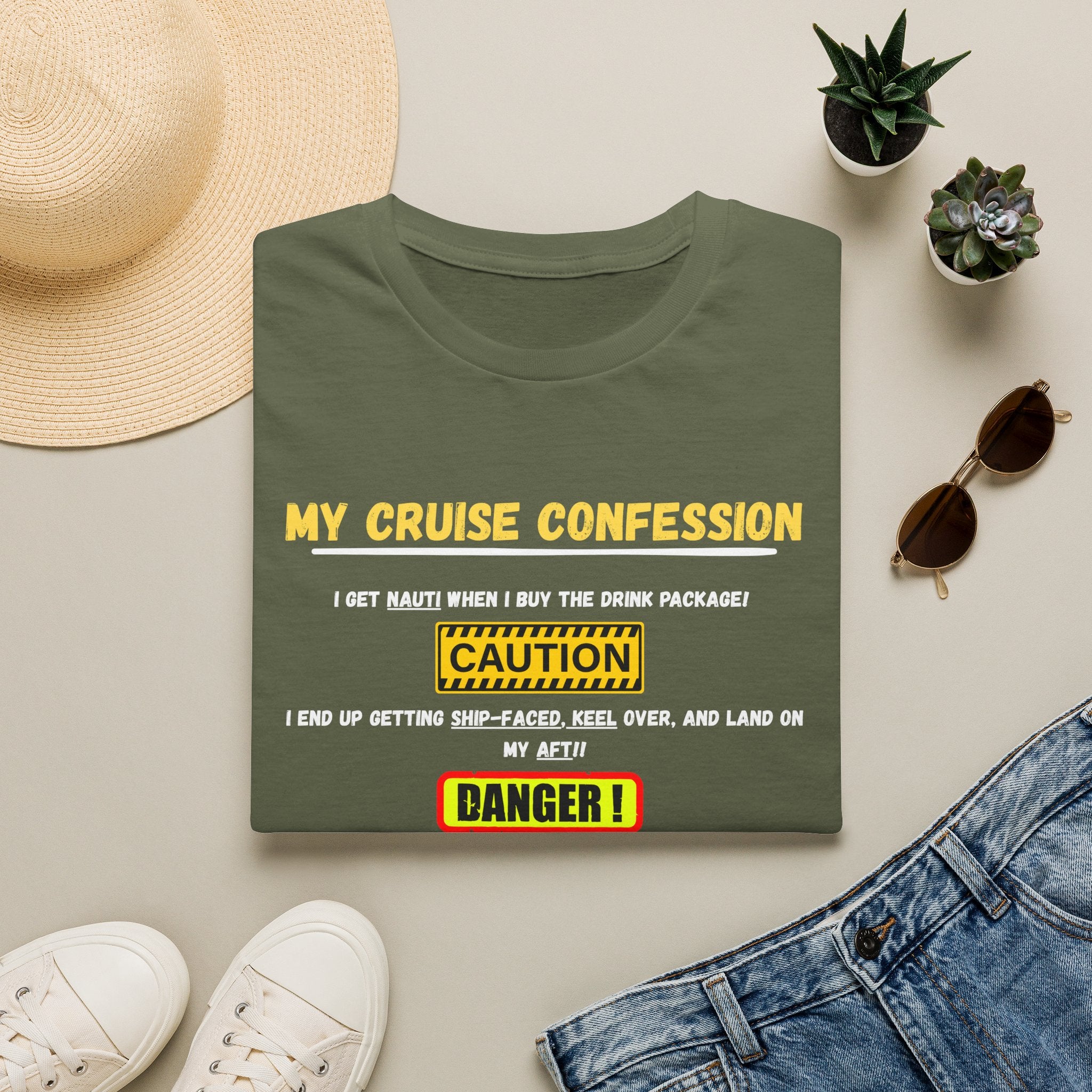 Cruise Confessions T-Shirt — “My Cruise Confession” Warning Graphic Tee