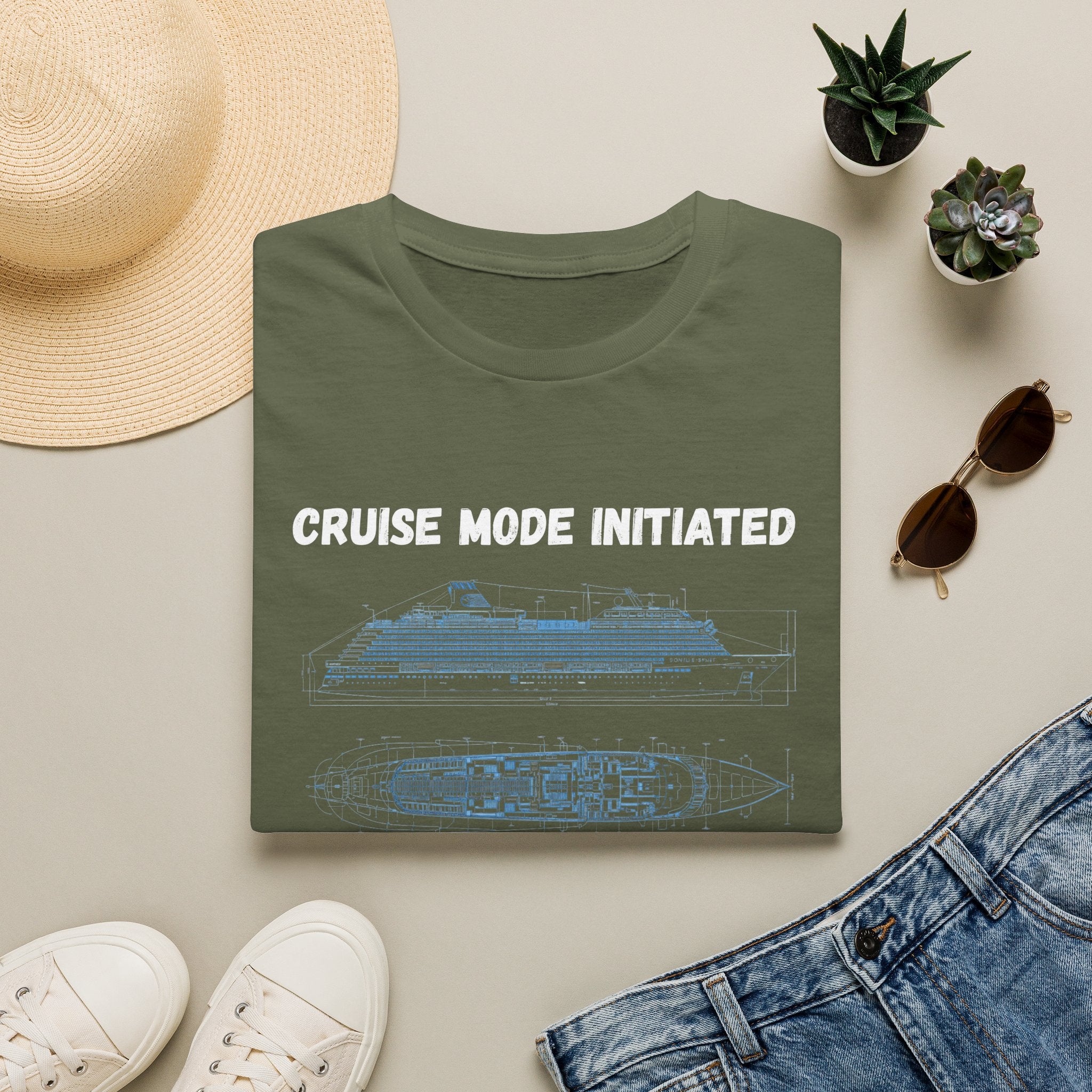 Cruise Mode Initiated T-Shirt —Rubber Ducks on a 7 Day Cruise