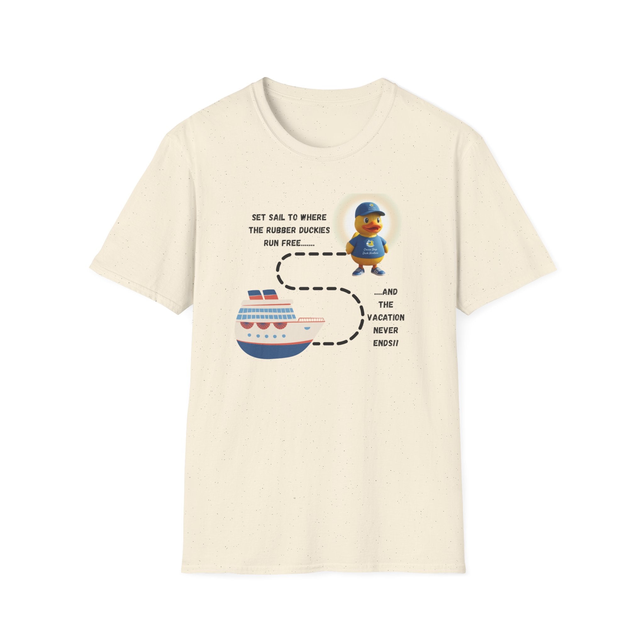 Rubber Ducky Cruise T-Shirt — 'Set Sail to Where the Rubber Duckies Run Free' Vacation Tee