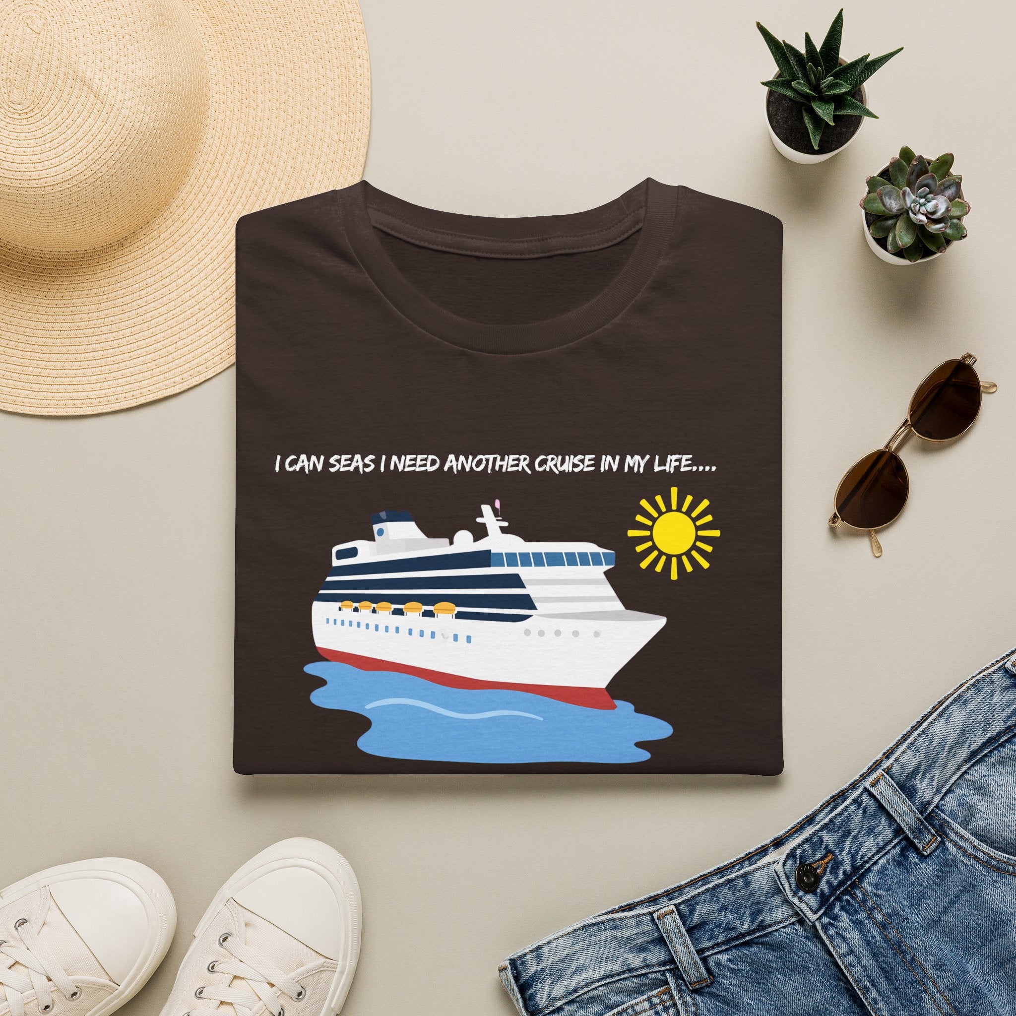 Ship Faced Cruise Ship Tee — Summer Vacation Boat Graphic T-Shirt