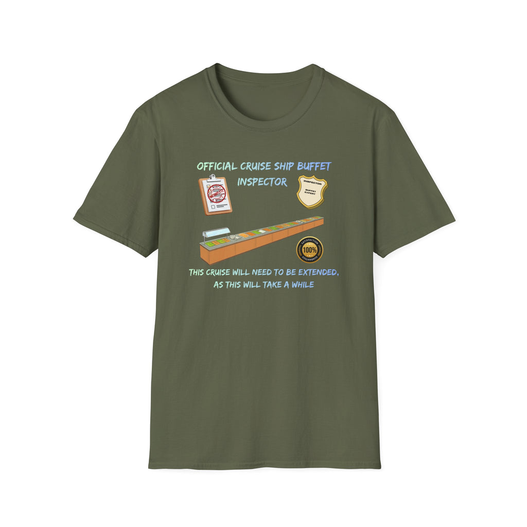 Cruise Ship Buffet Inspector T-Shirt — Funny Cruise Crew Vacation Tee