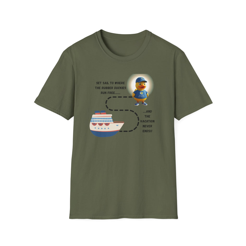 Rubber Ducky Cruise T-Shirt — 'Set Sail to Where the Rubber Duckies Run Free' Vacation Tee