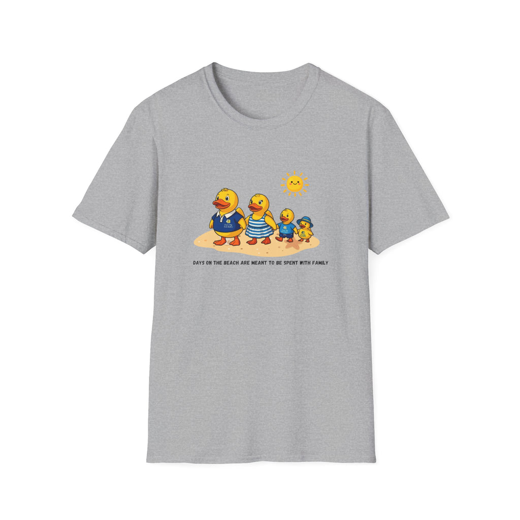 Rubber Duck Family Beach T-Shirt — Cute Sunny Ducks Graphic Tee