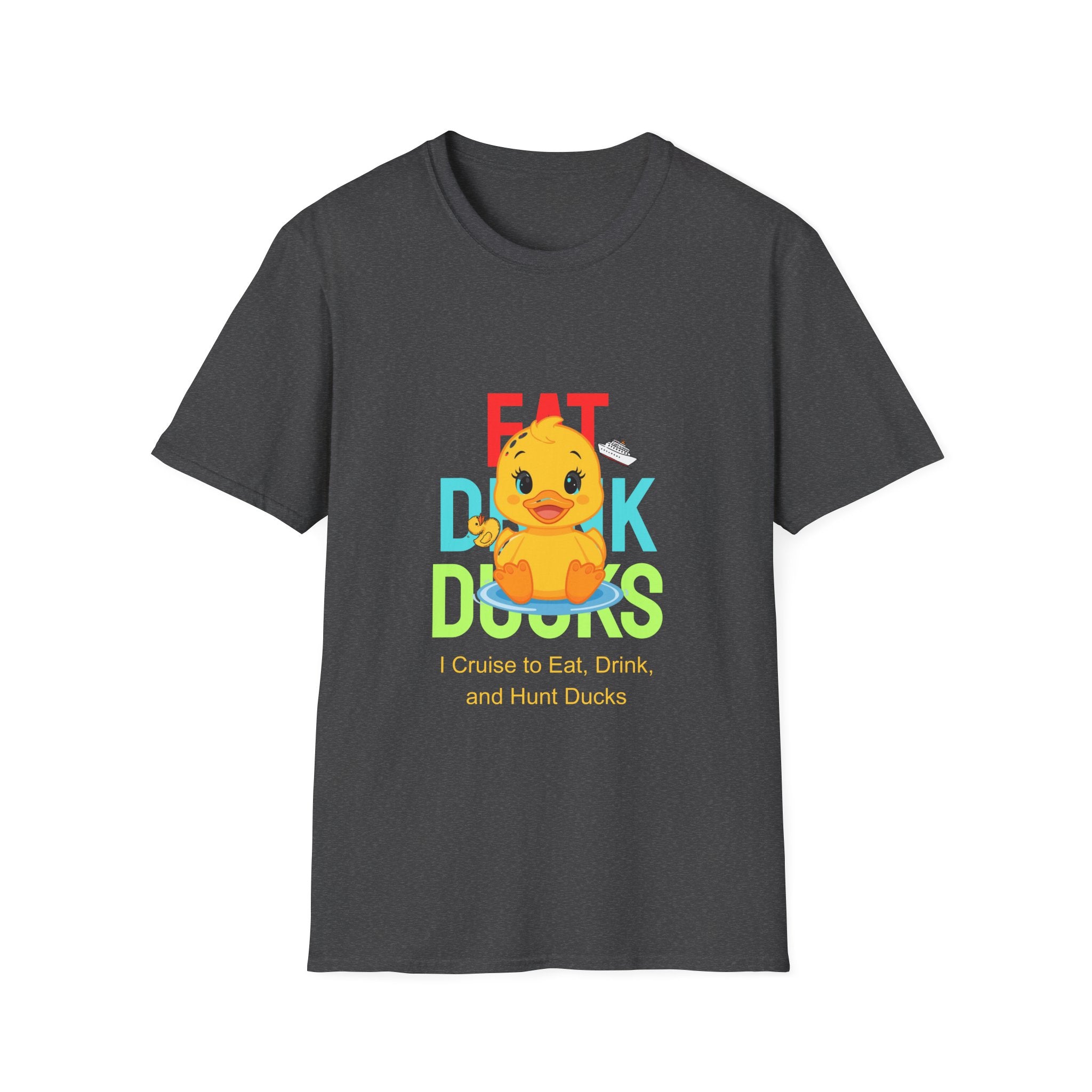 Duck Graphic T-Shirt — Cute "Eat Drink, Duck" Cartoon Tee