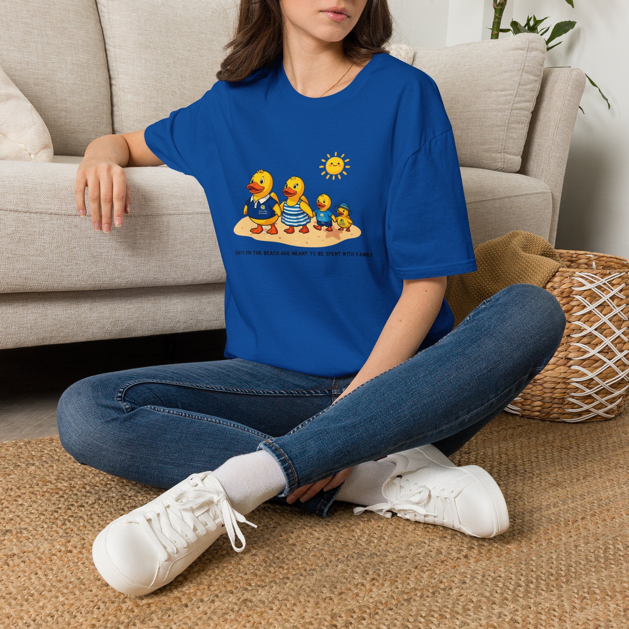 Rubber Duck Family Beach T-Shirt — Cute Sunny Ducks Graphic Tee