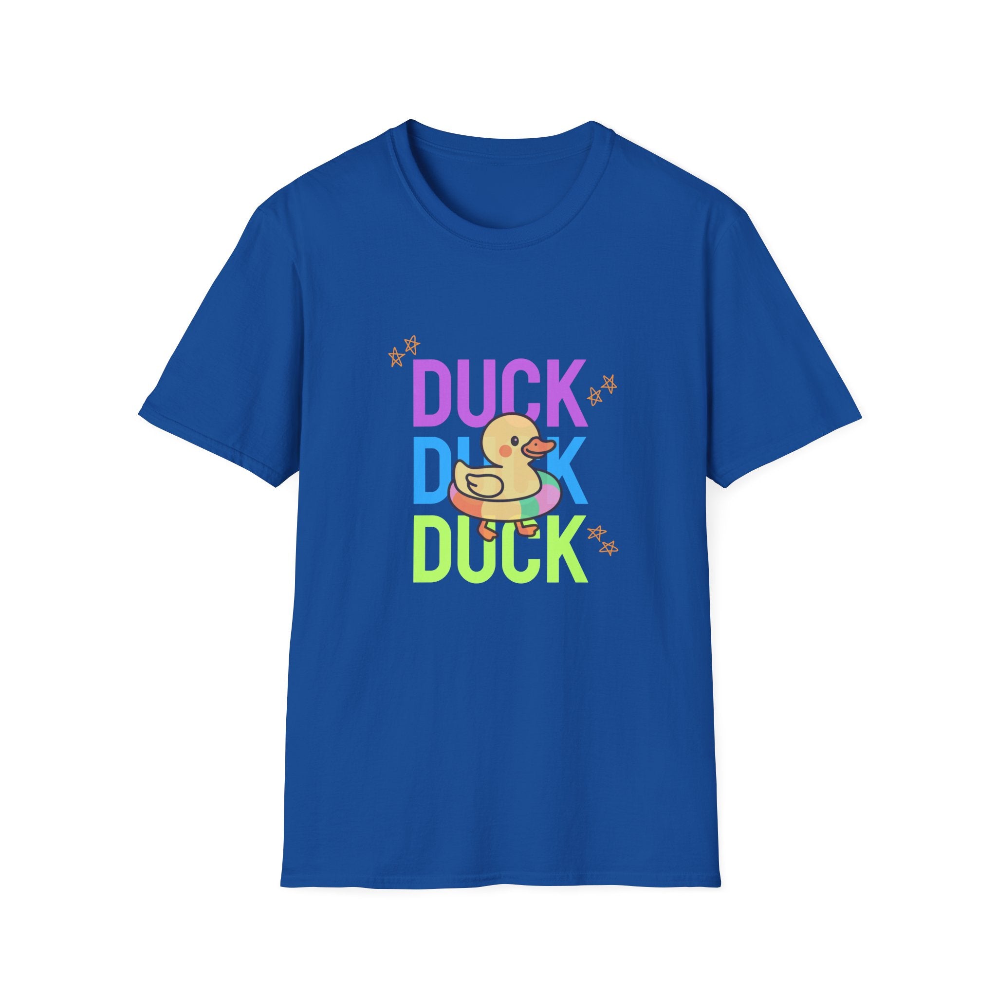 Duck Duck Rubber Duck T-Shirt — Cute Neon Duck Kids & Adult Graphic Tee