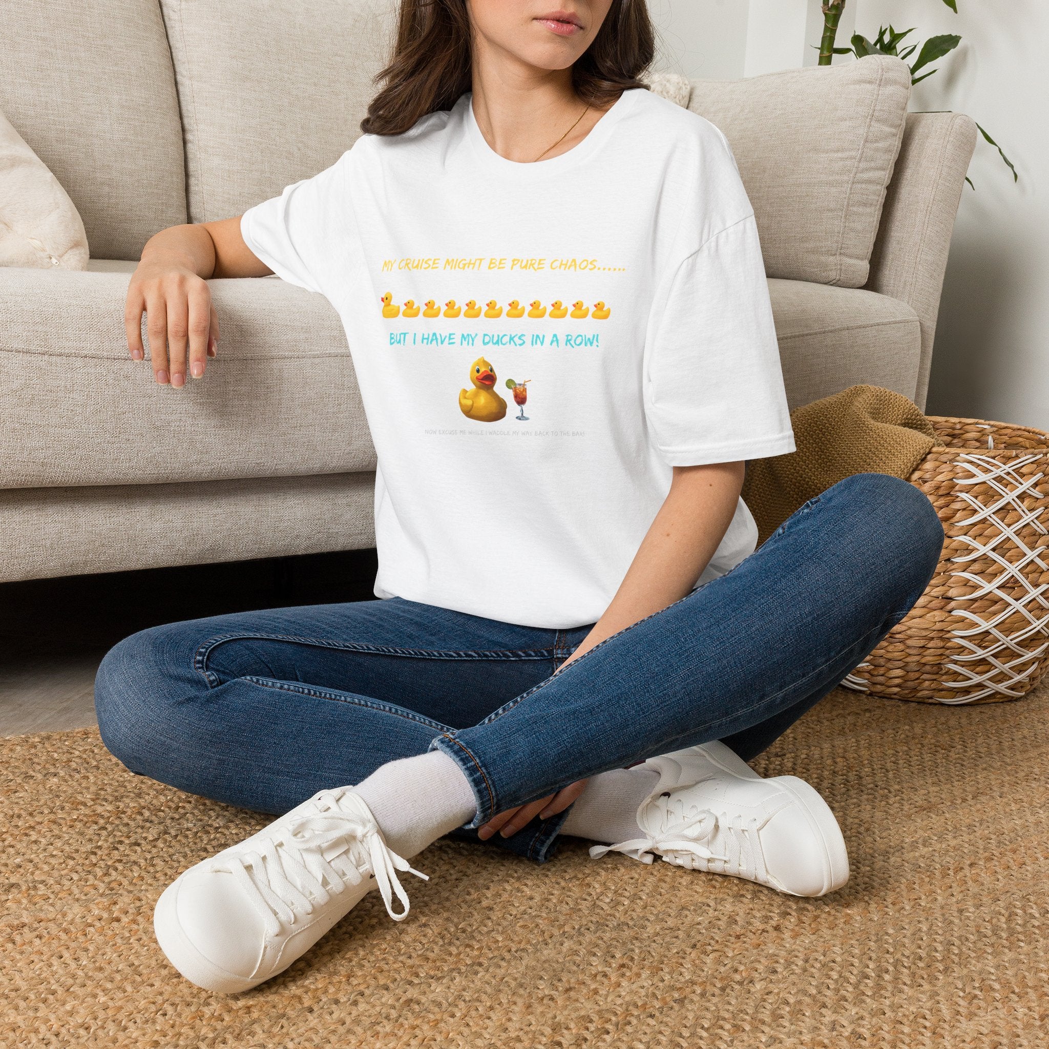Cruise Chaos Rubber Duck T-Shirt — "My Cruise Might Be Pure Chaos... But I Have My Ducks In A Row"