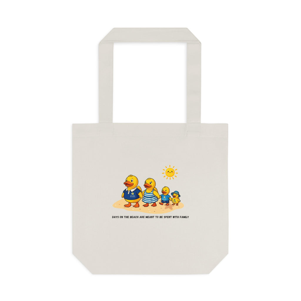 Rubber Duck Family Beach Cotton Tote Bag – Eco-Friendly Shopper