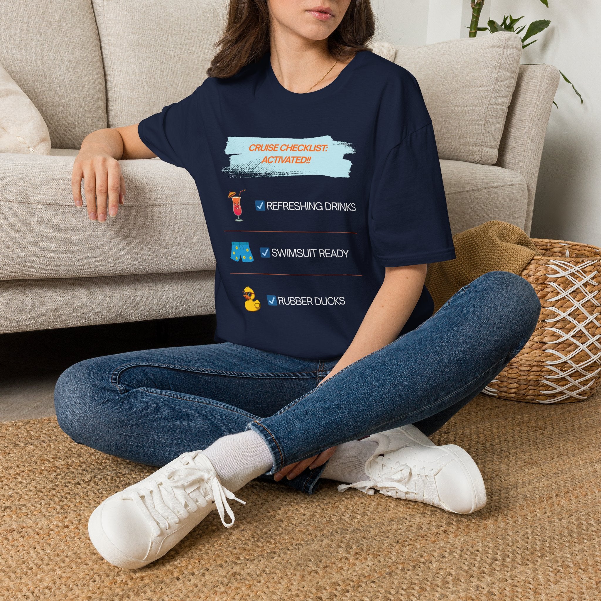 Cruise Checklist Activated T‑Shirt Male — Vacation Packing & Cruise Essentials Tee