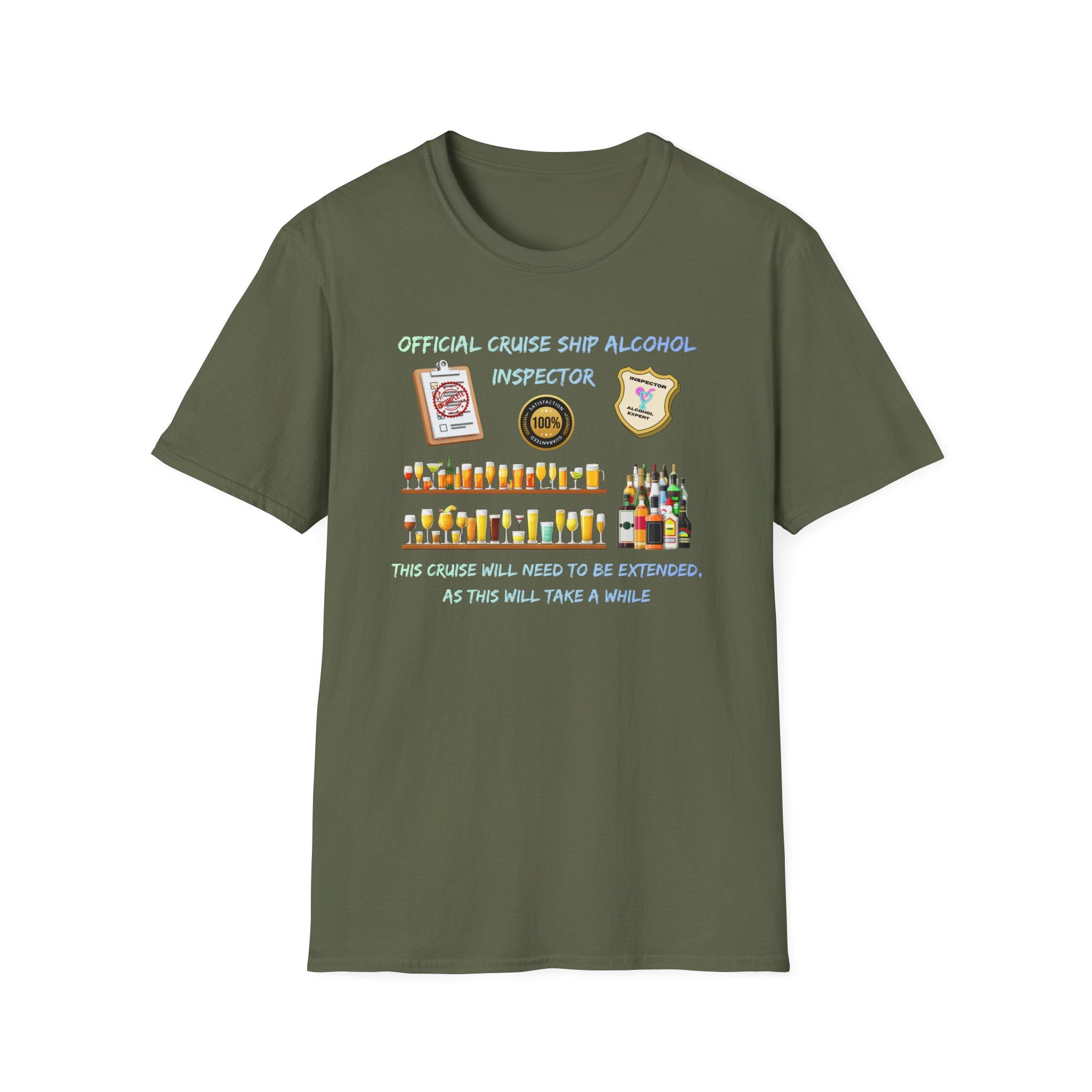 T-Shirt — Official Cruise Ship Alcohol Inspector Tee
