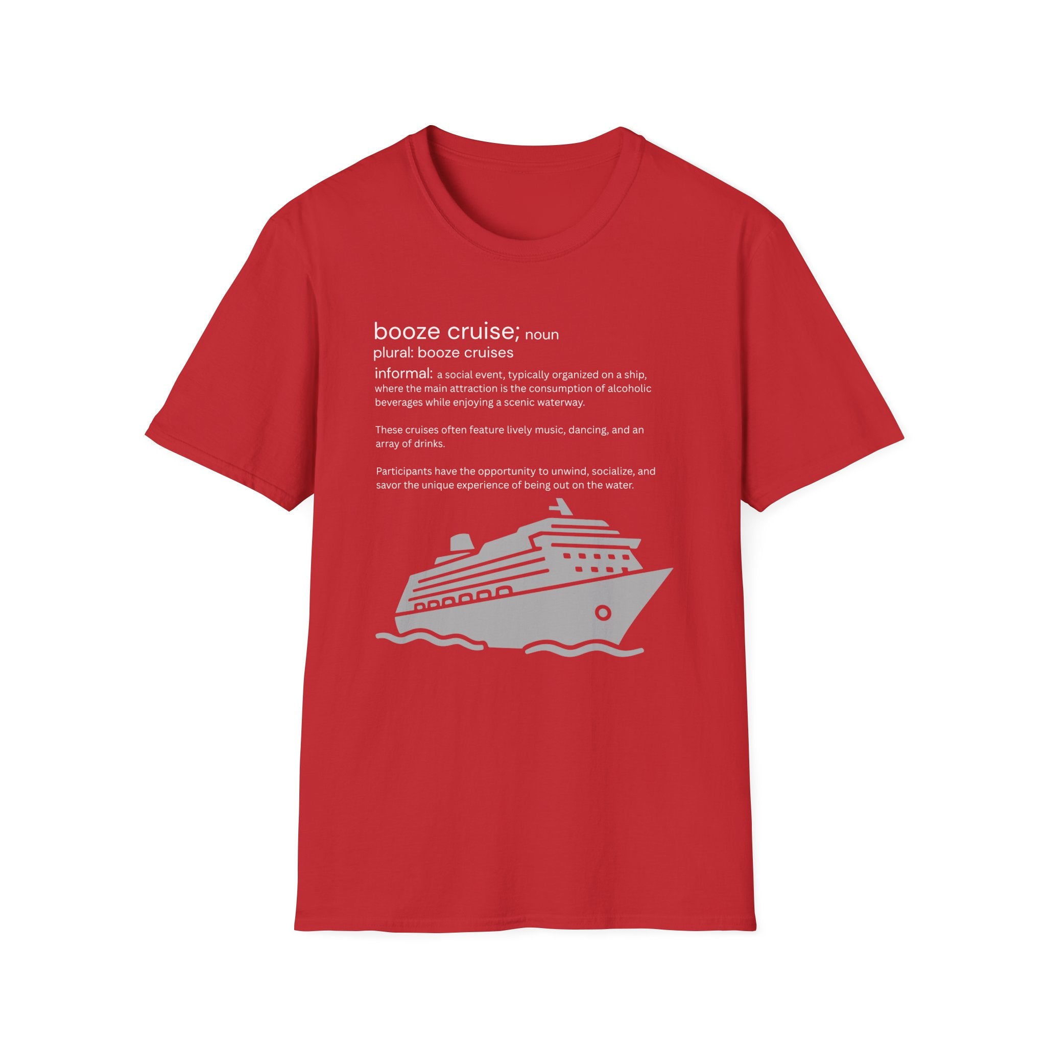 Booze Cruise Definition T-Shirt — Funny Cruise Party Graphic Tee