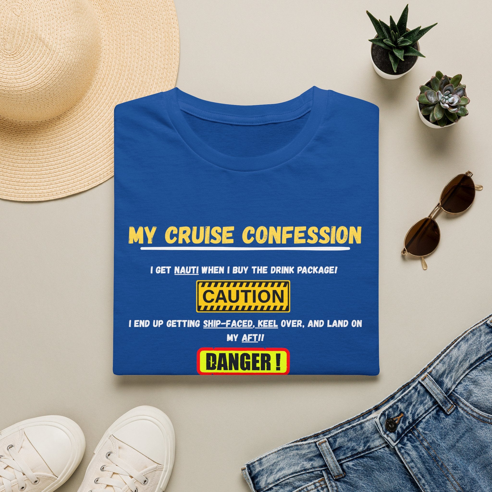 Cruise Confessions T-Shirt — “My Cruise Confession” Warning Graphic Tee
