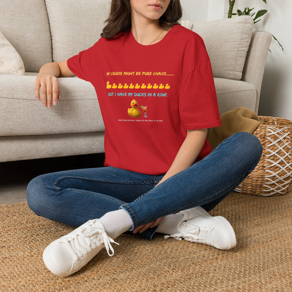 Cruise Chaos Rubber Duck T-Shirt — "My Cruise Might Be Pure Chaos... But I Have My Ducks In A Row"