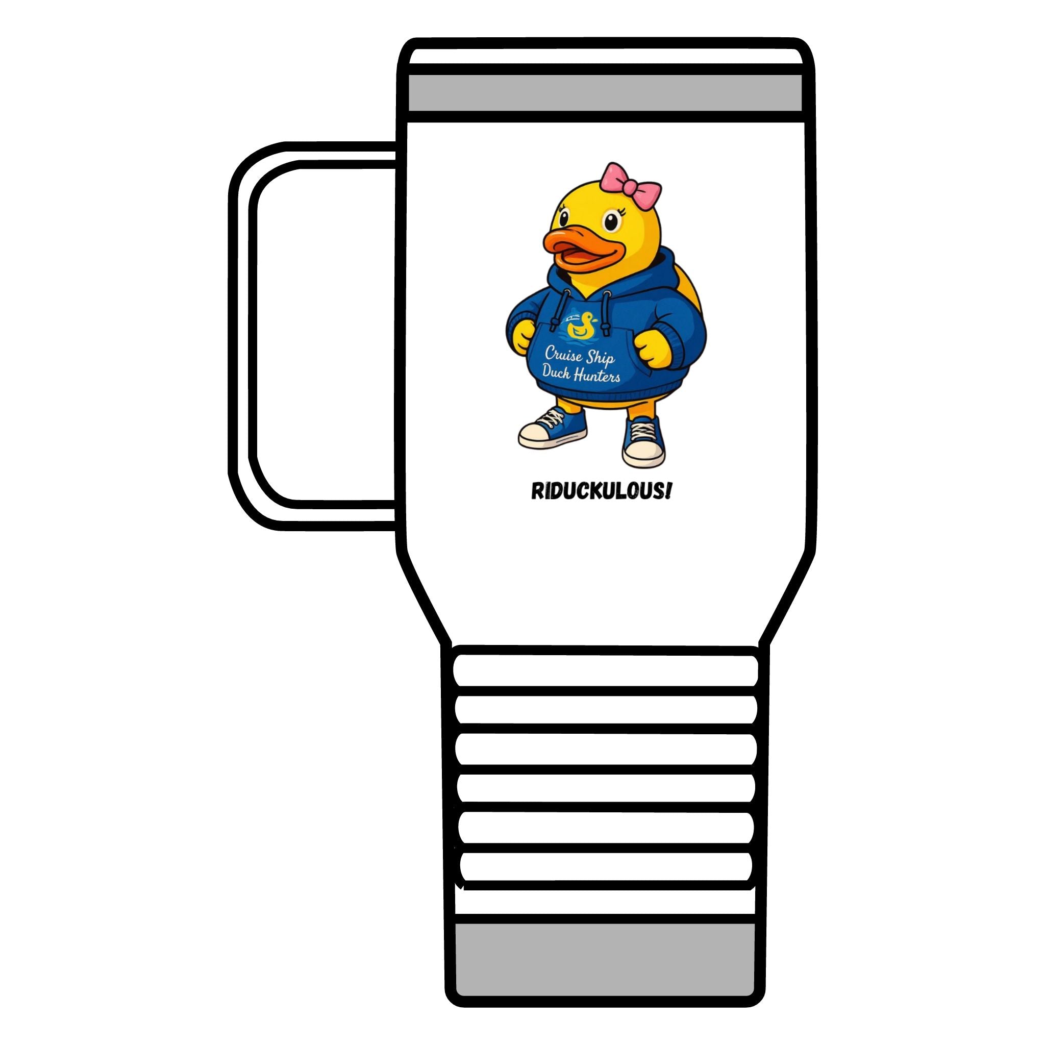 Riduckulous Rubber Duck Travel Mug — 20oz Insulated Coffee Tumbler