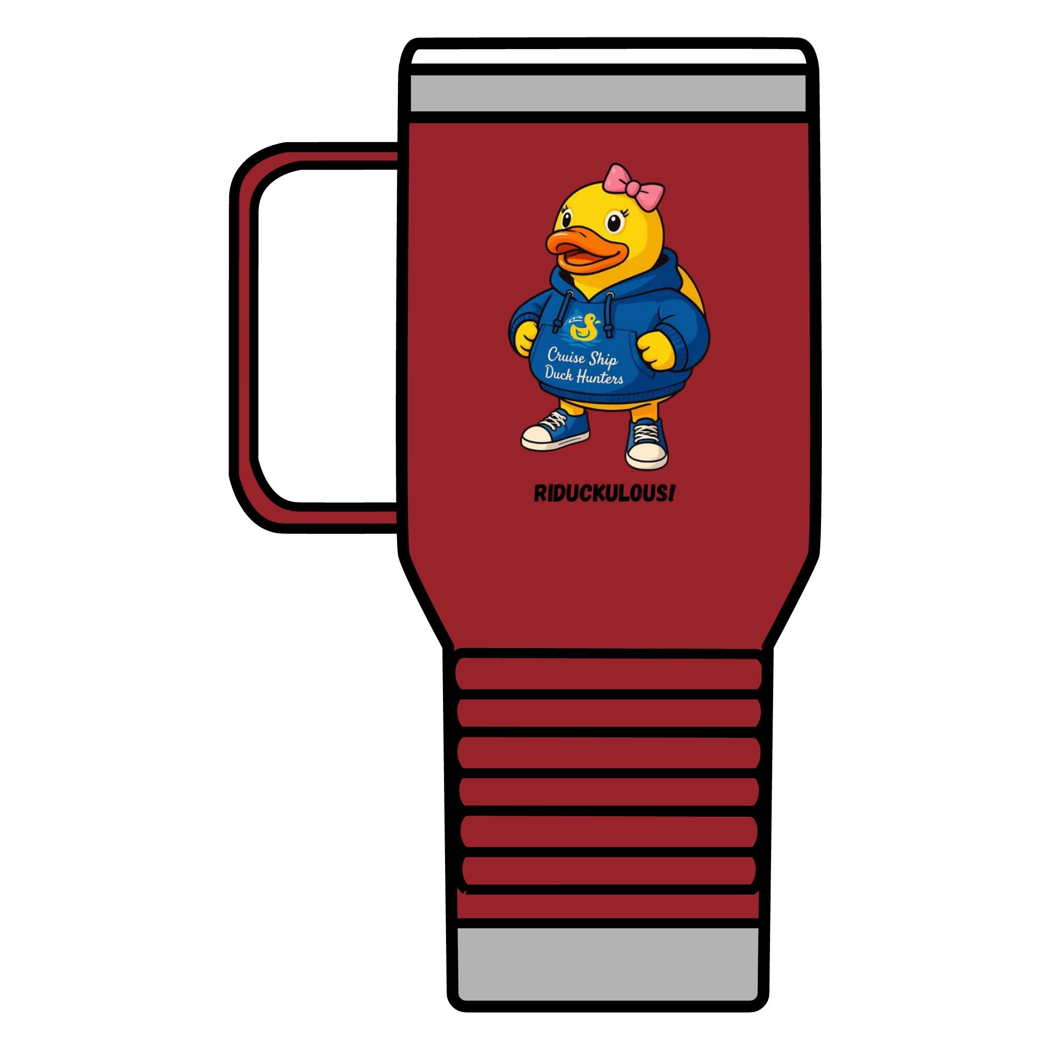 Riduckulous Rubber Duck Travel Mug — 20oz Insulated Coffee Tumbler