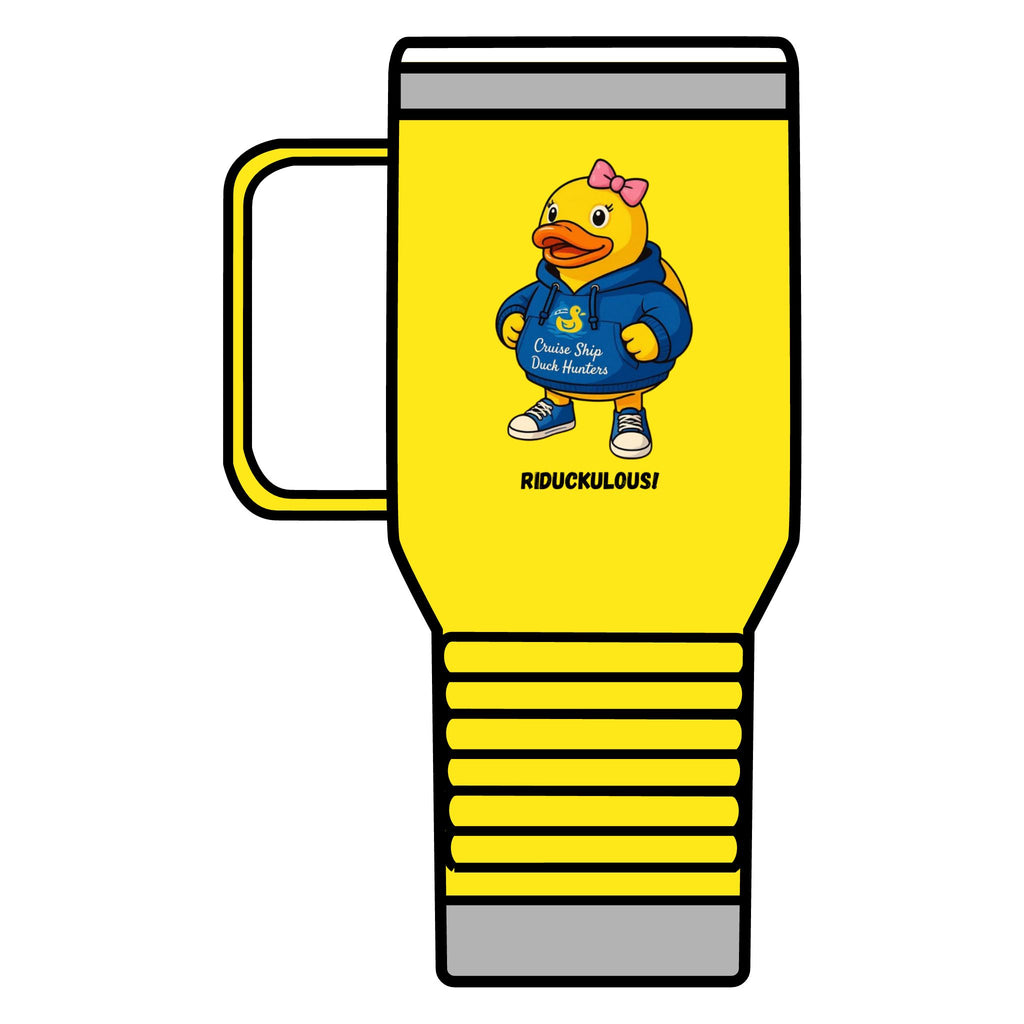 Riduckulous Rubber Duck Travel Mug — 20oz Insulated Coffee Tumbler