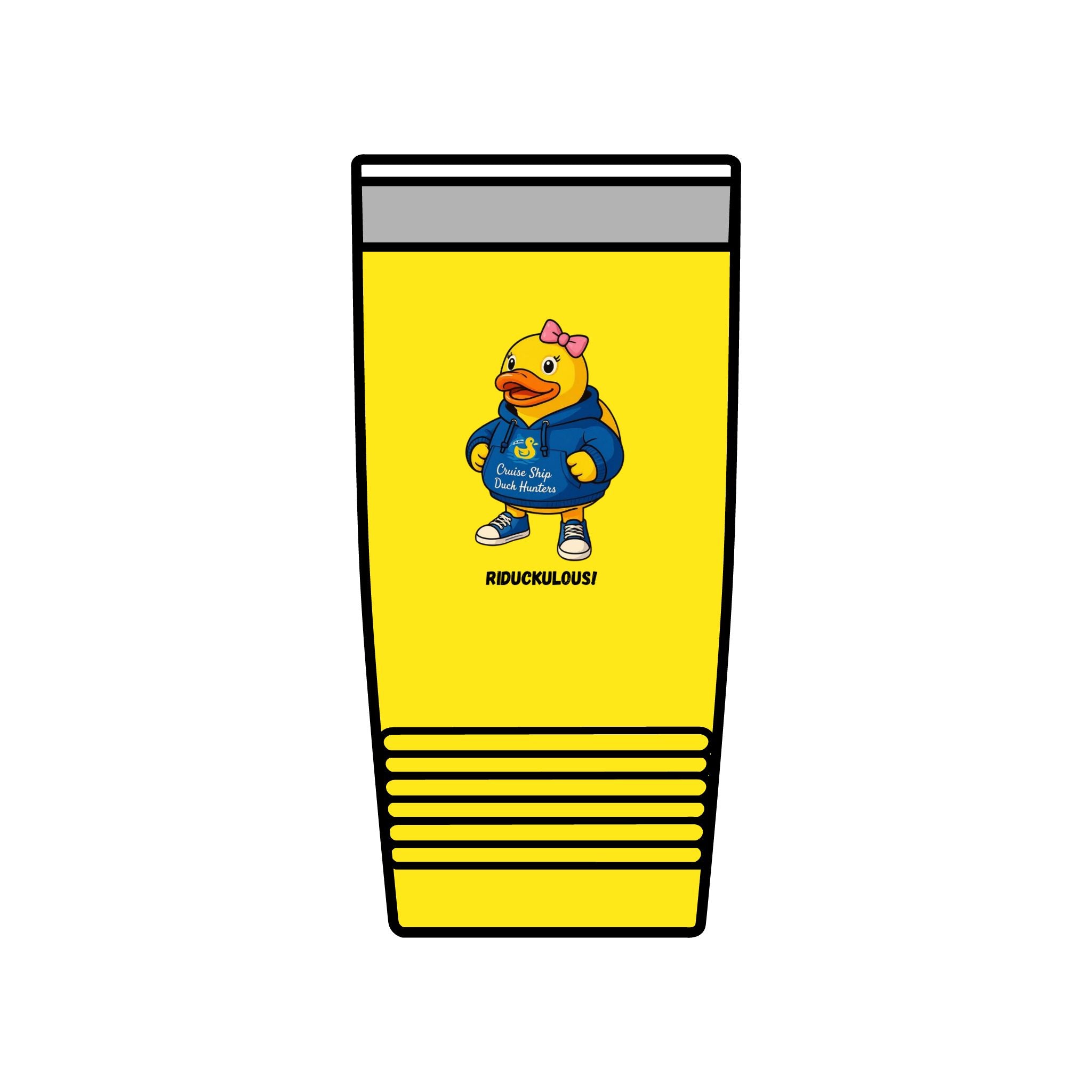 20oz Insulated Tumbler — Cute Duck Mascot Design ("Ridiculously")